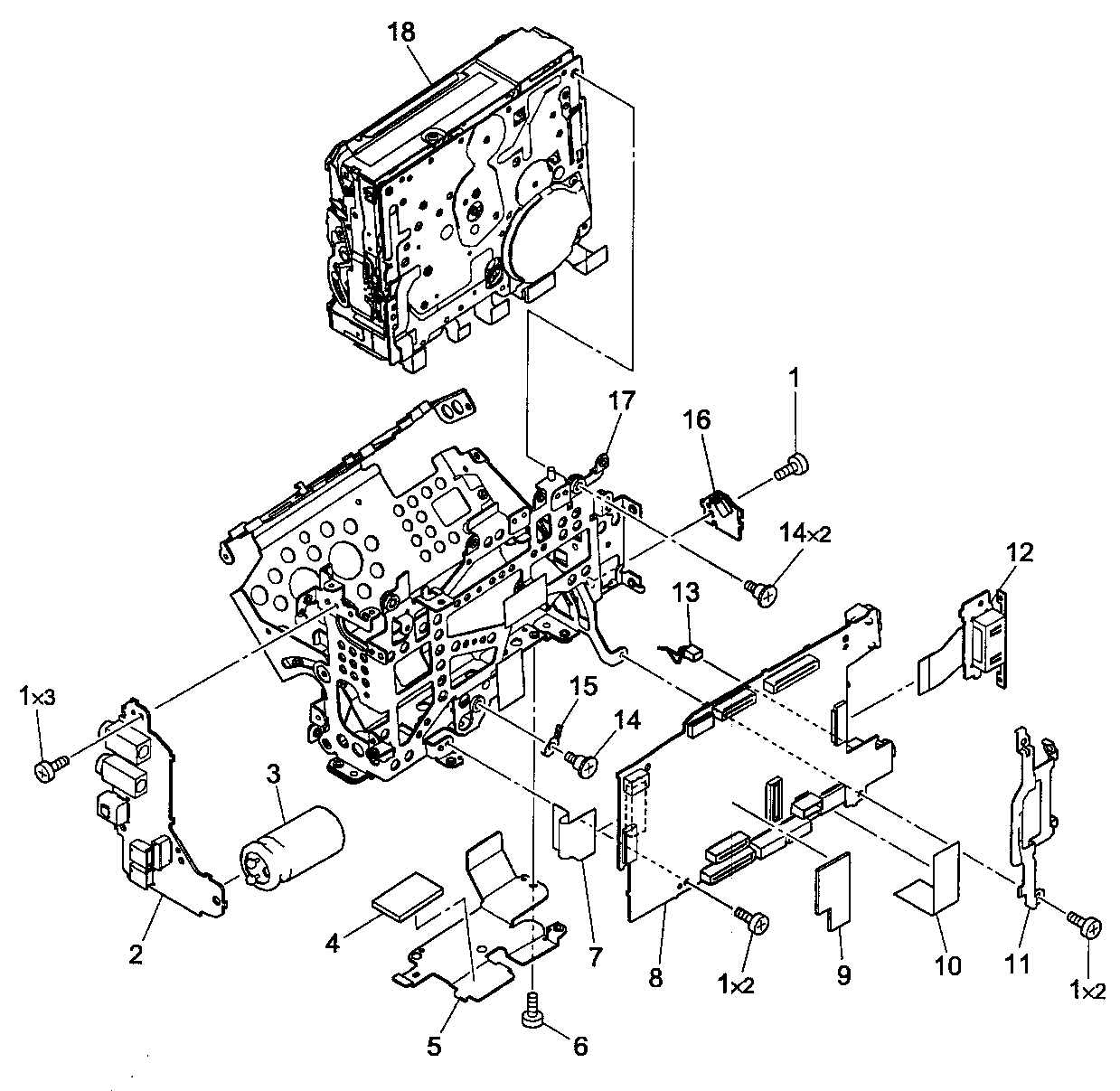Canon HV20A casing parts 3 diagram