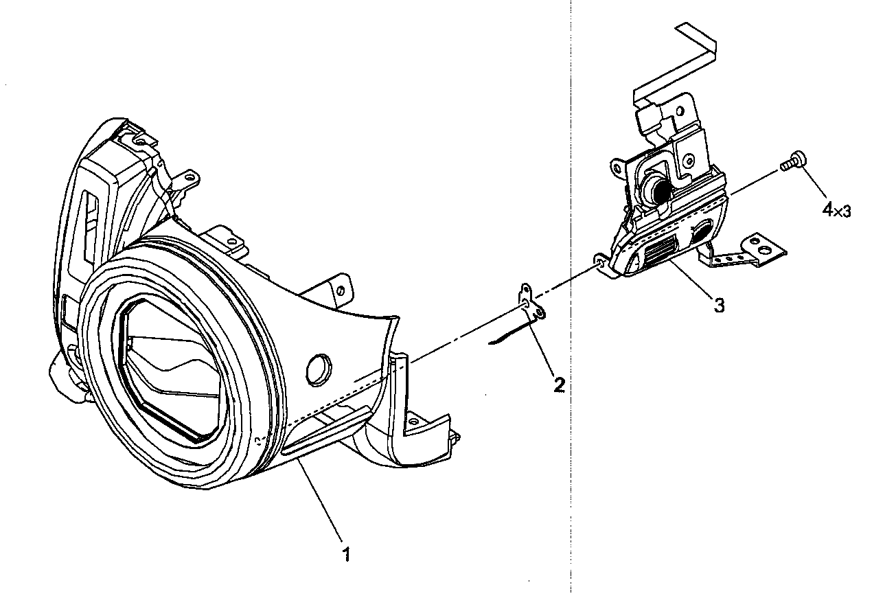 Canon HV20A front cover unit diagram