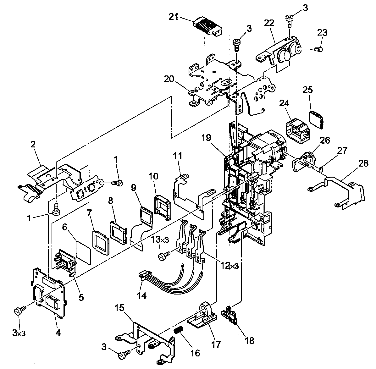 Canon HV20A cvf unit diagram