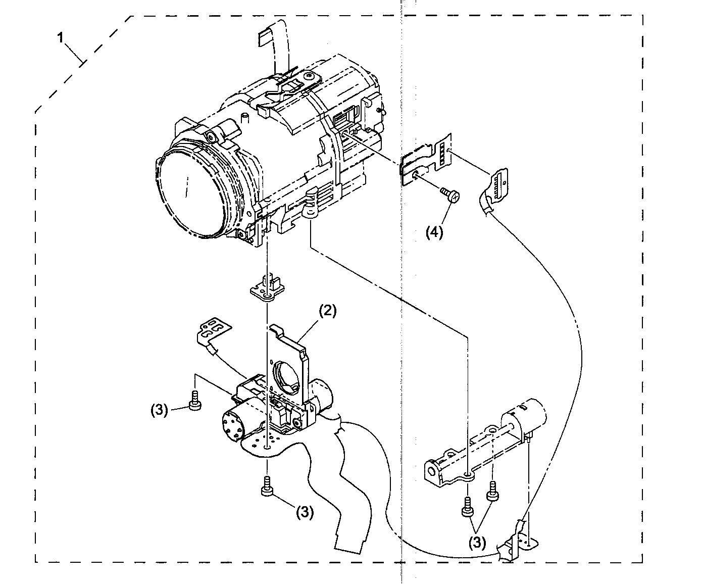 Canon HV20A lens unit diagram