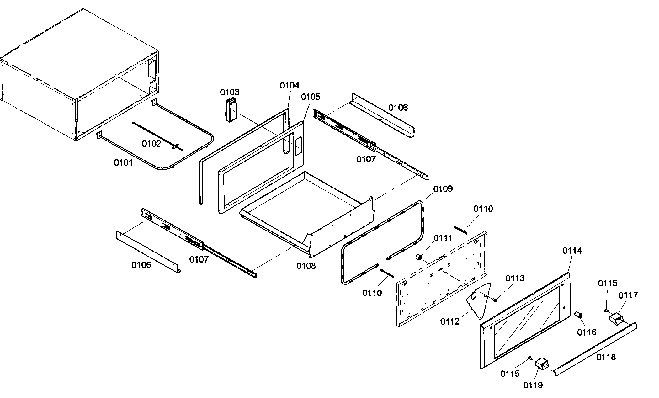 Thermador WD27ES01 cabinet parts diagram