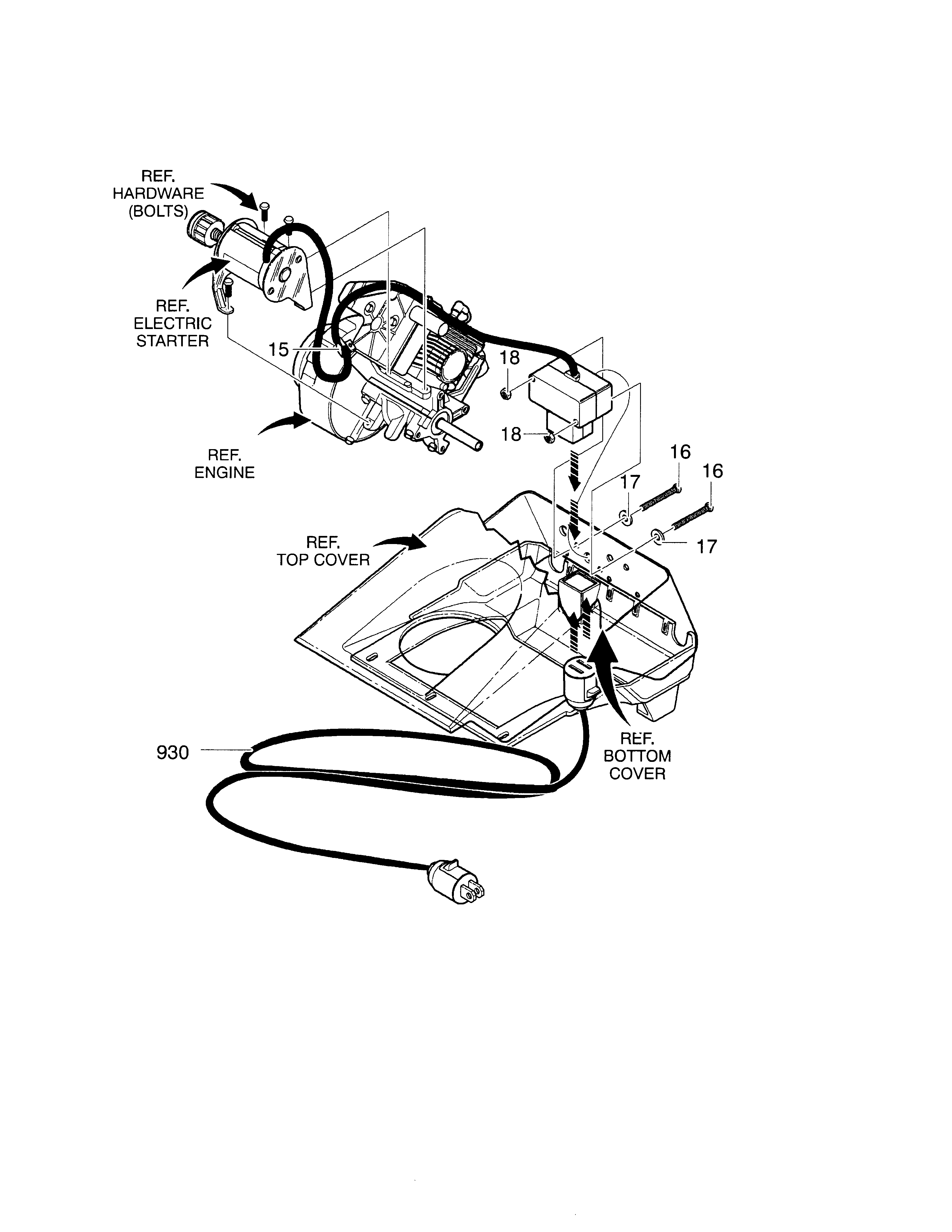Craftsman 536885213 21`` 5hp electric starter diagram