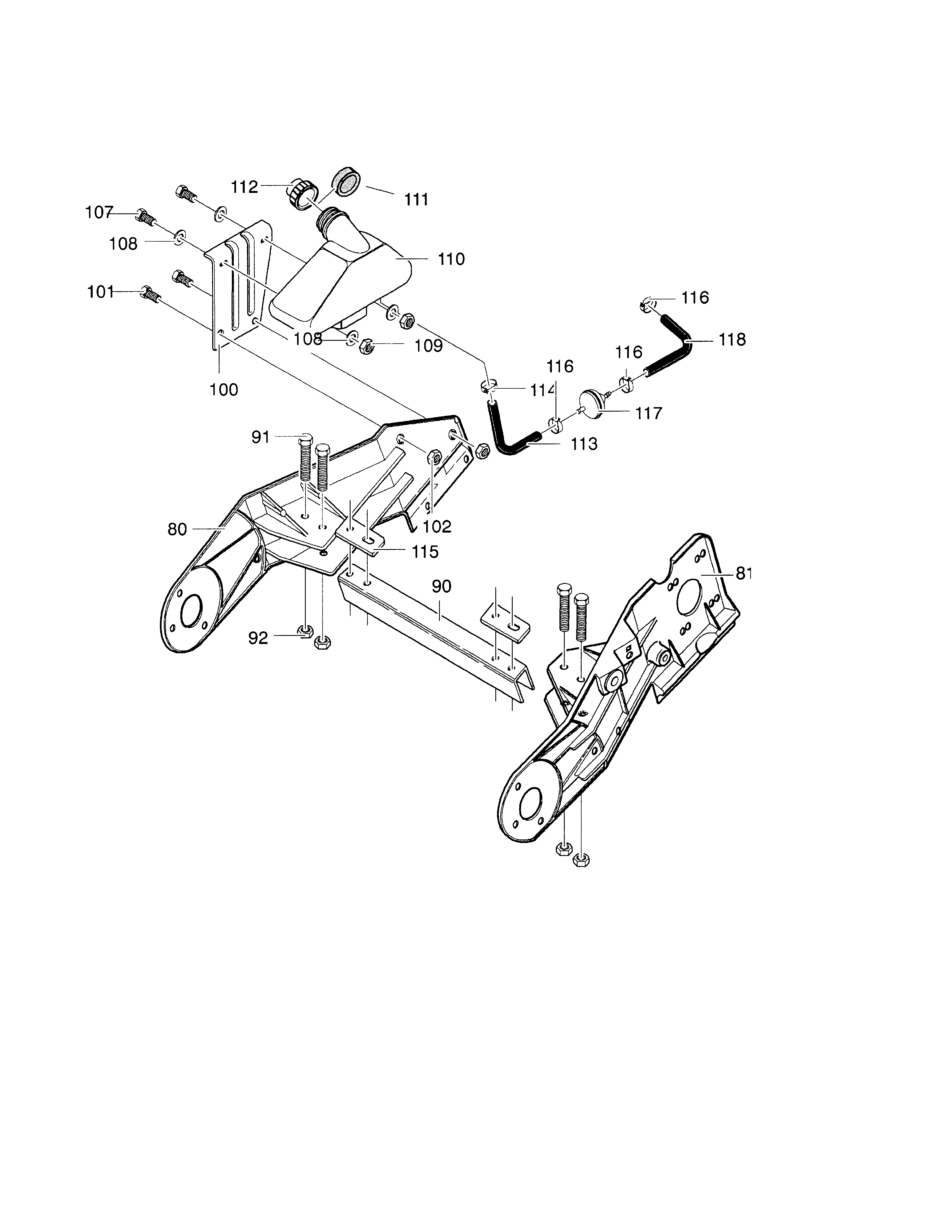 Craftsman 536885213 21`` 5hp frame diagram
