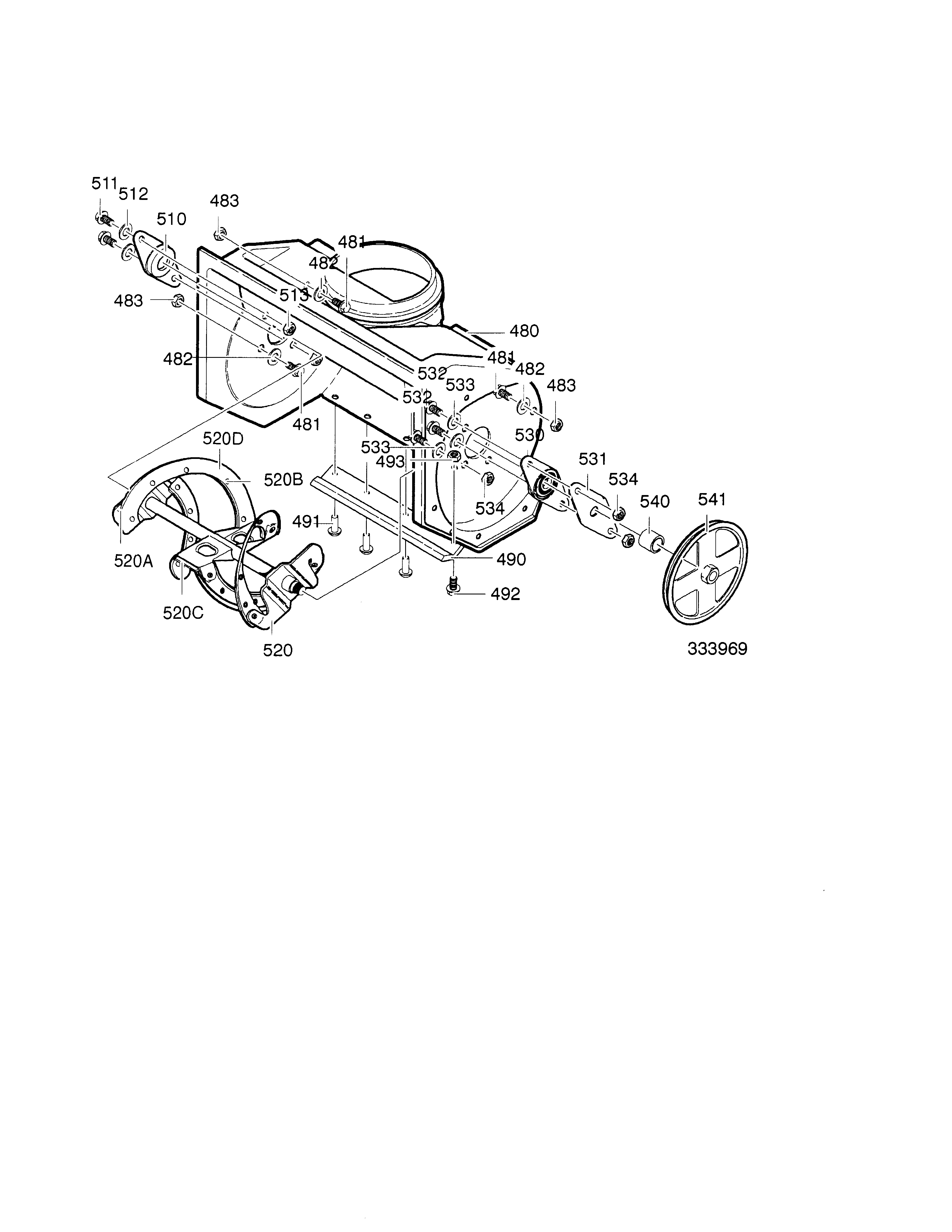 Craftsman 536885213 21`` 5hp auger diagram