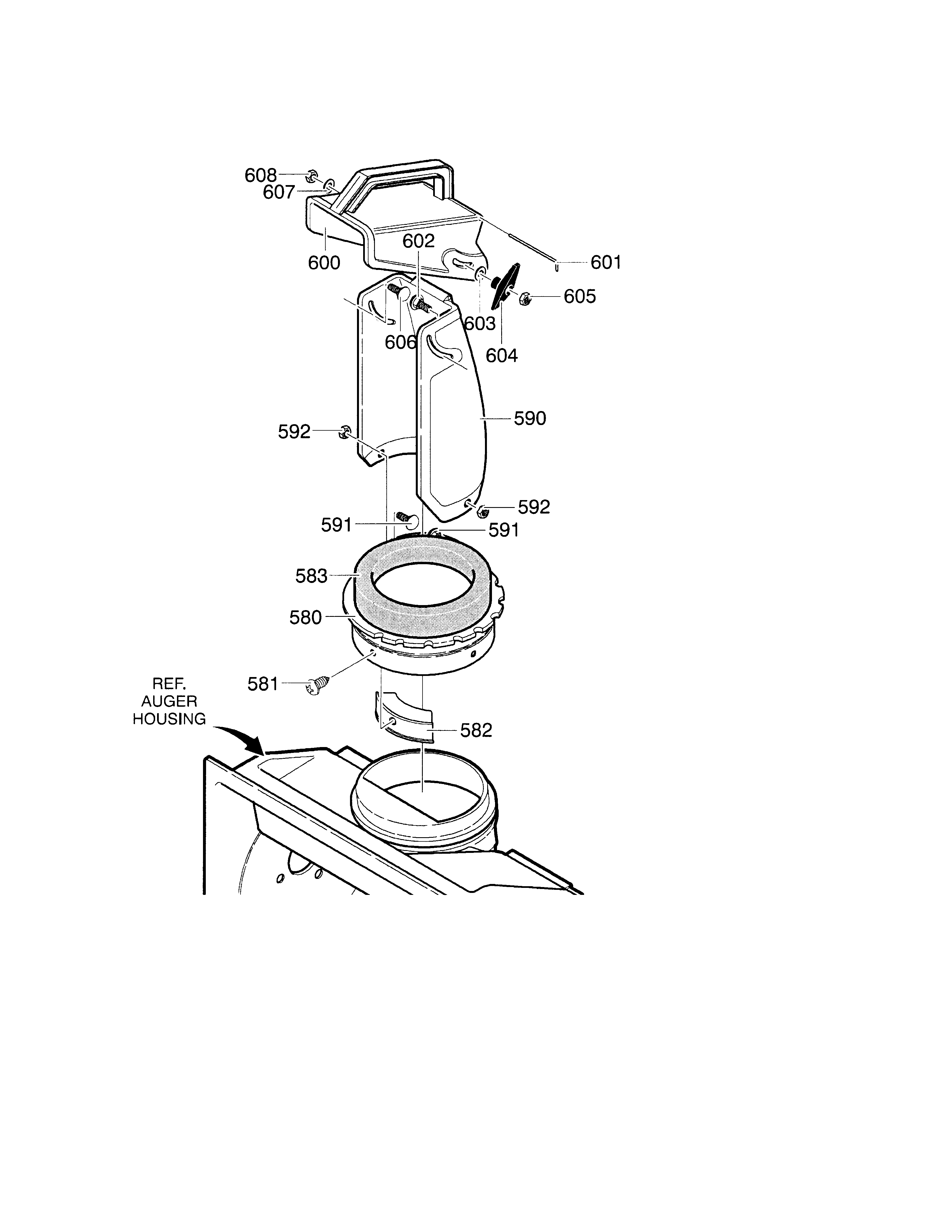 Craftsman 536885213 21`` 5hp discharge chute diagram