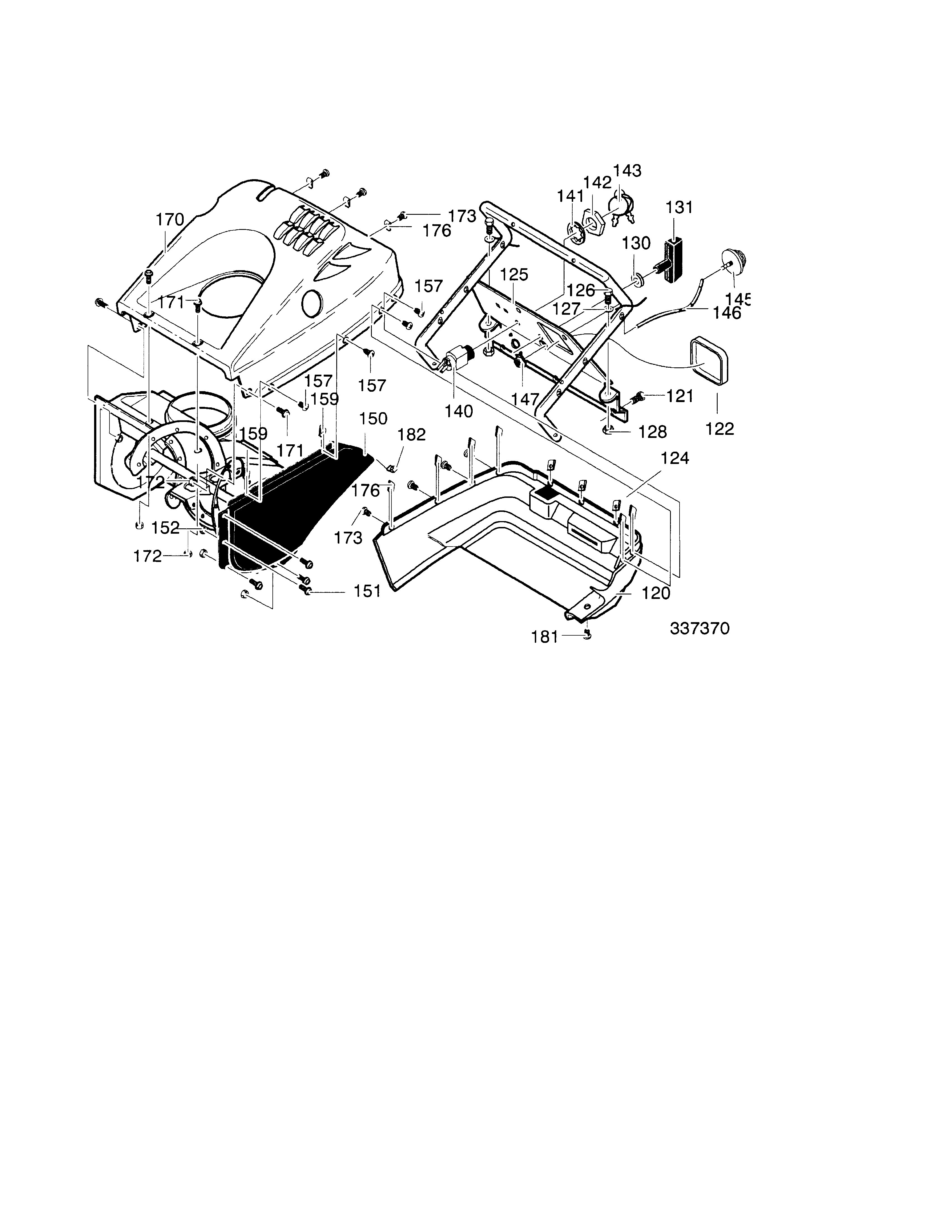 Craftsman 536885213 21`` 5hp top cover diagram