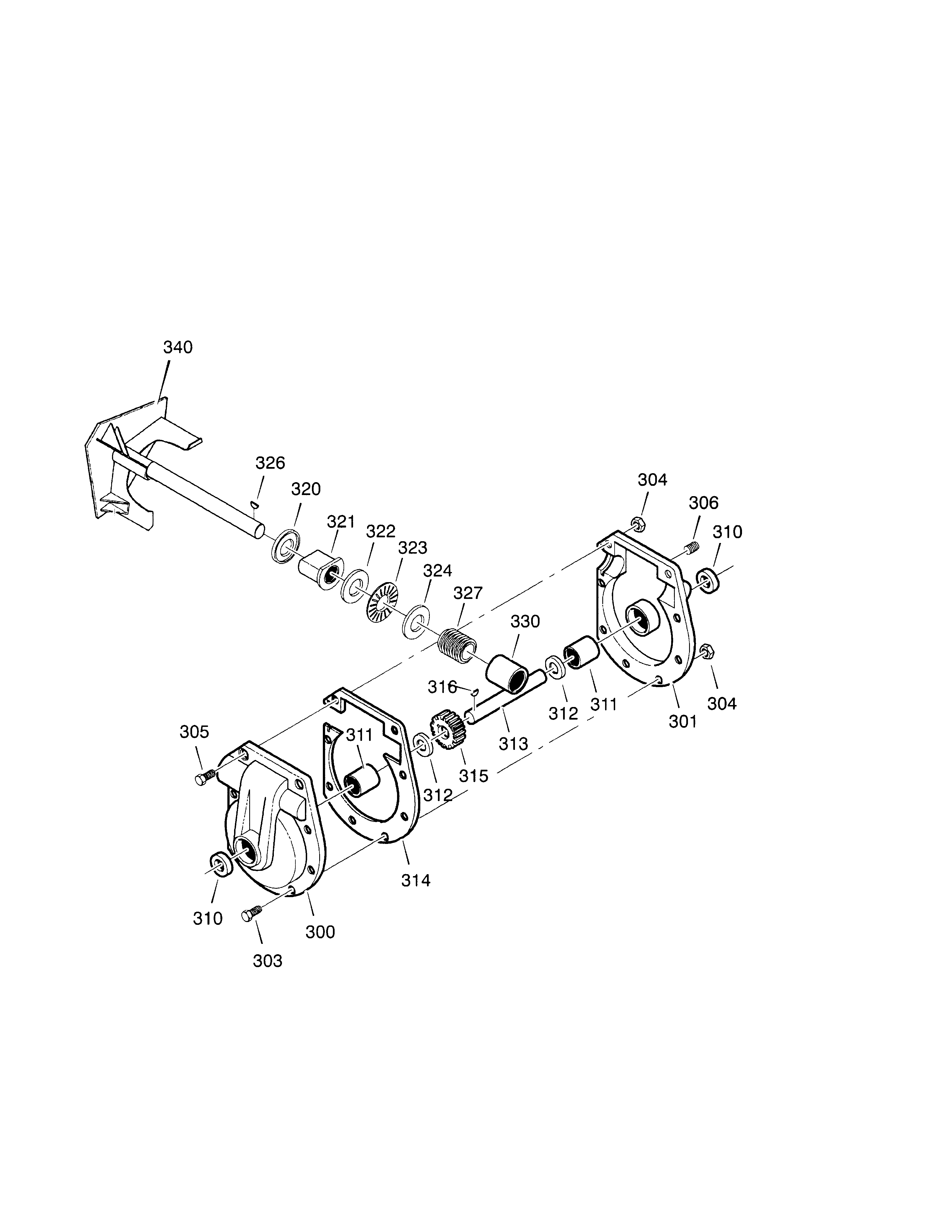 Craftsman 536887750 26`` 7.75hp gear case diagram