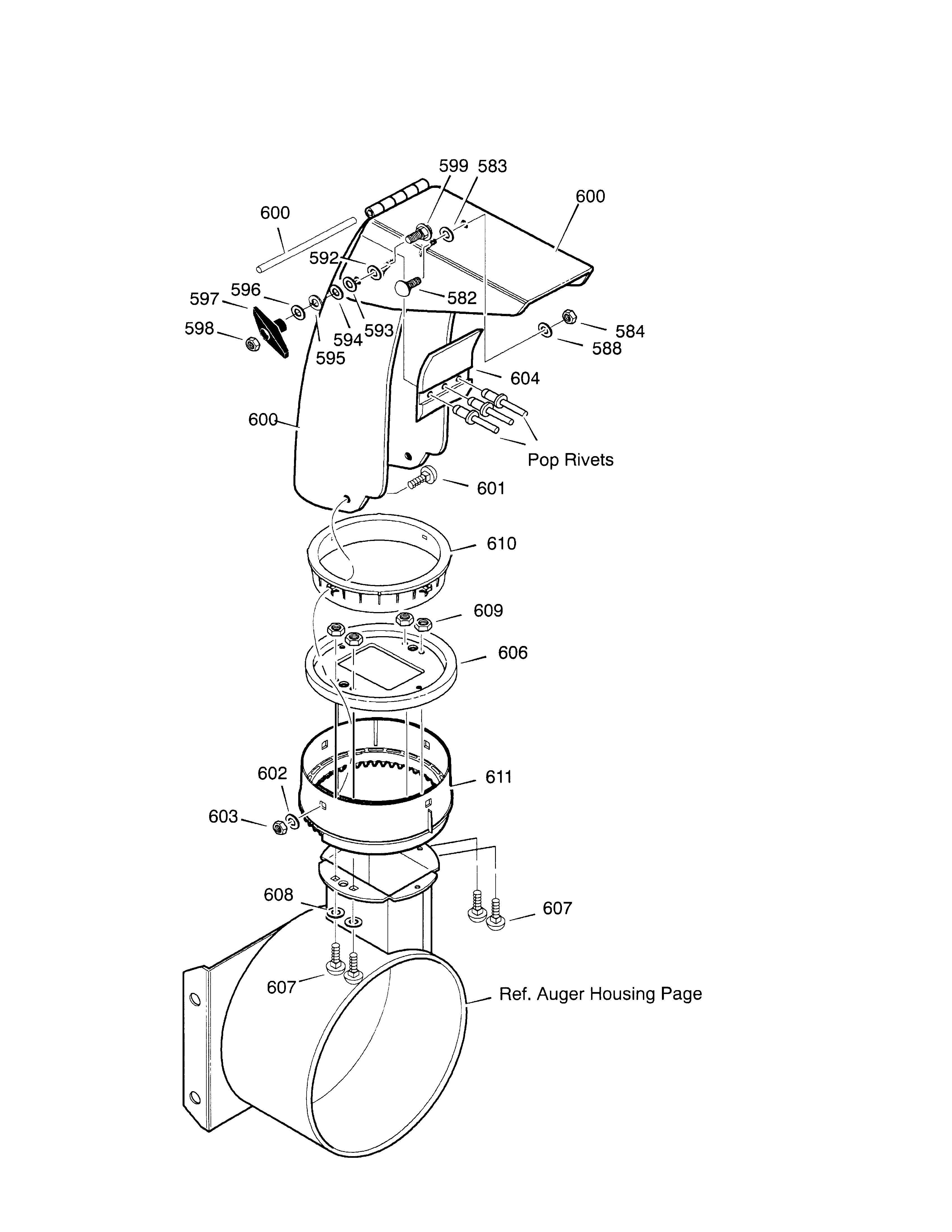 Craftsman 536887750 26`` 7.75hp discharge chute diagram