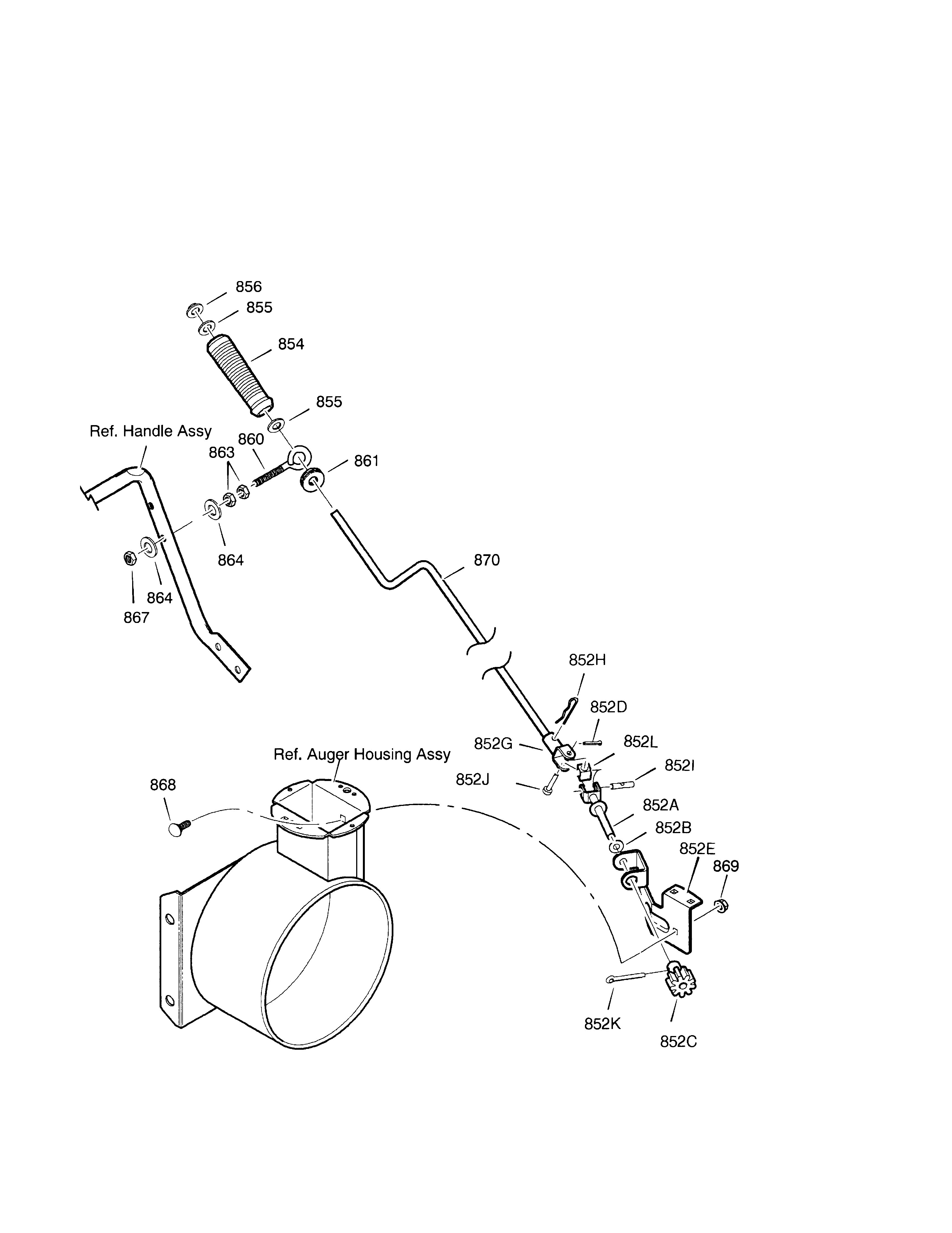 Craftsman 536887750 26`` 7.75hp chute rod diagram