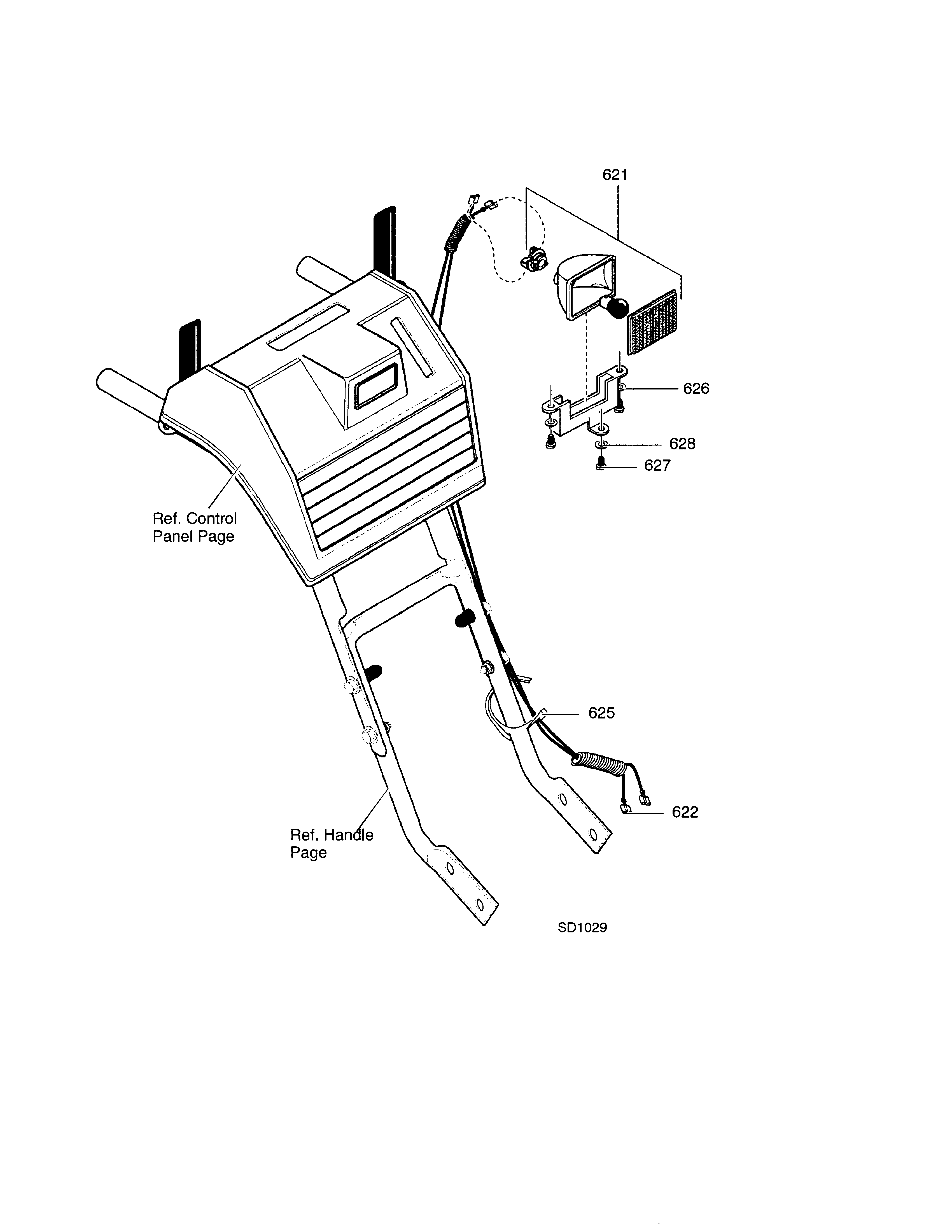 Craftsman 536887750 26`` 7.75hp headlight diagram