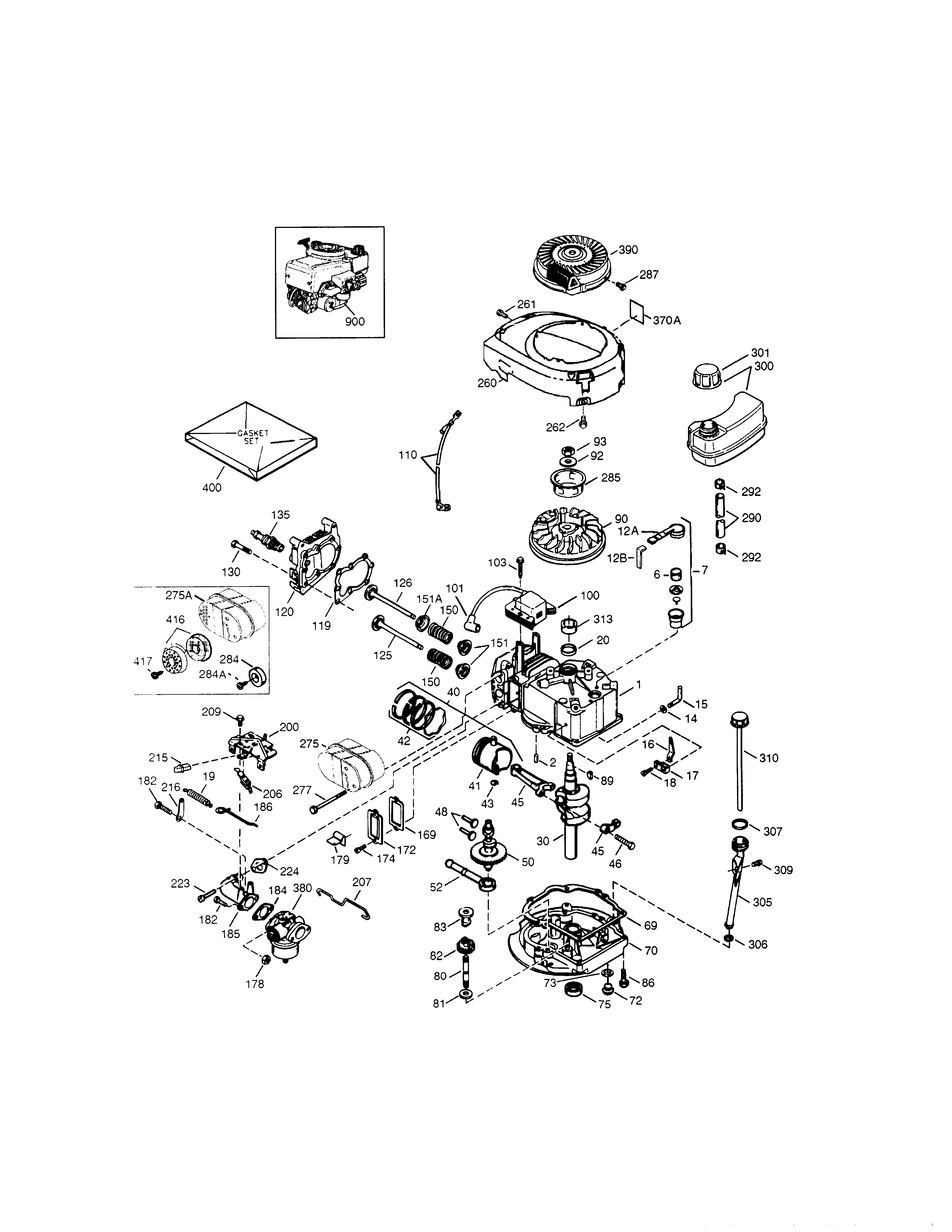Craftsman 536885202 engine (143.023800) diagram