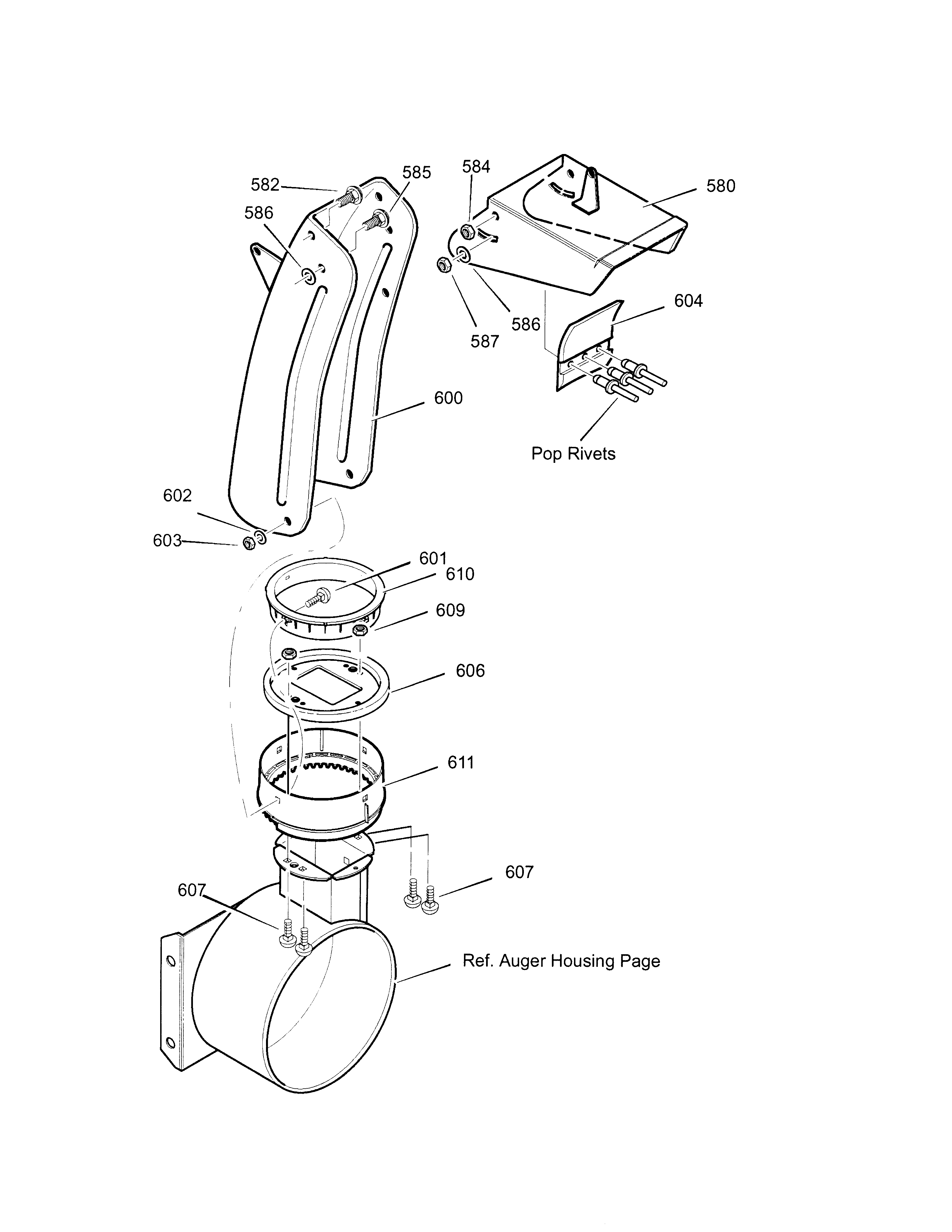 Craftsman 536889250 discharge chute diagram