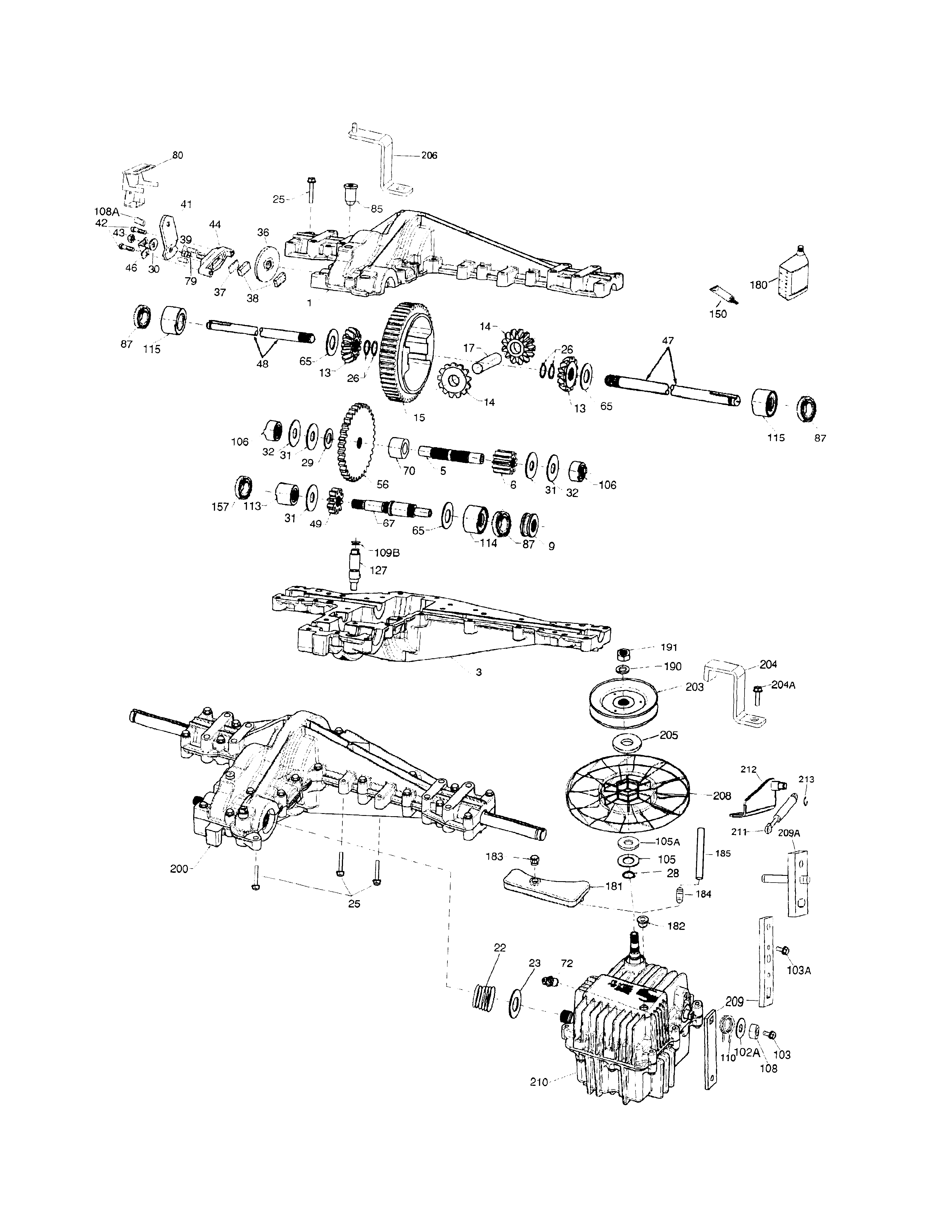 Peerless LTH-2000-018 peerless hydro transmission assembly diagram
