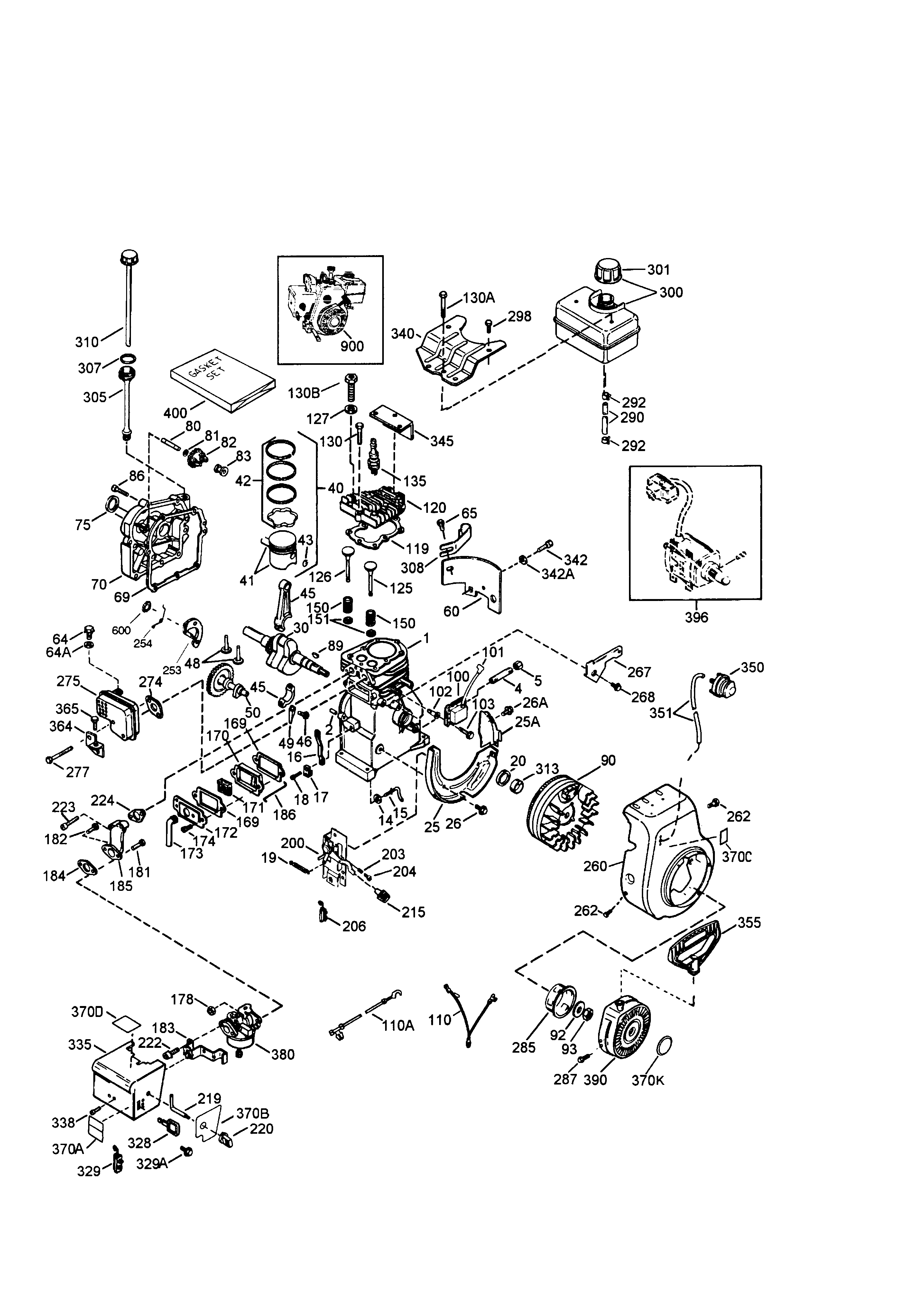 Craftsman 143025501 4-cycle engine diagram
