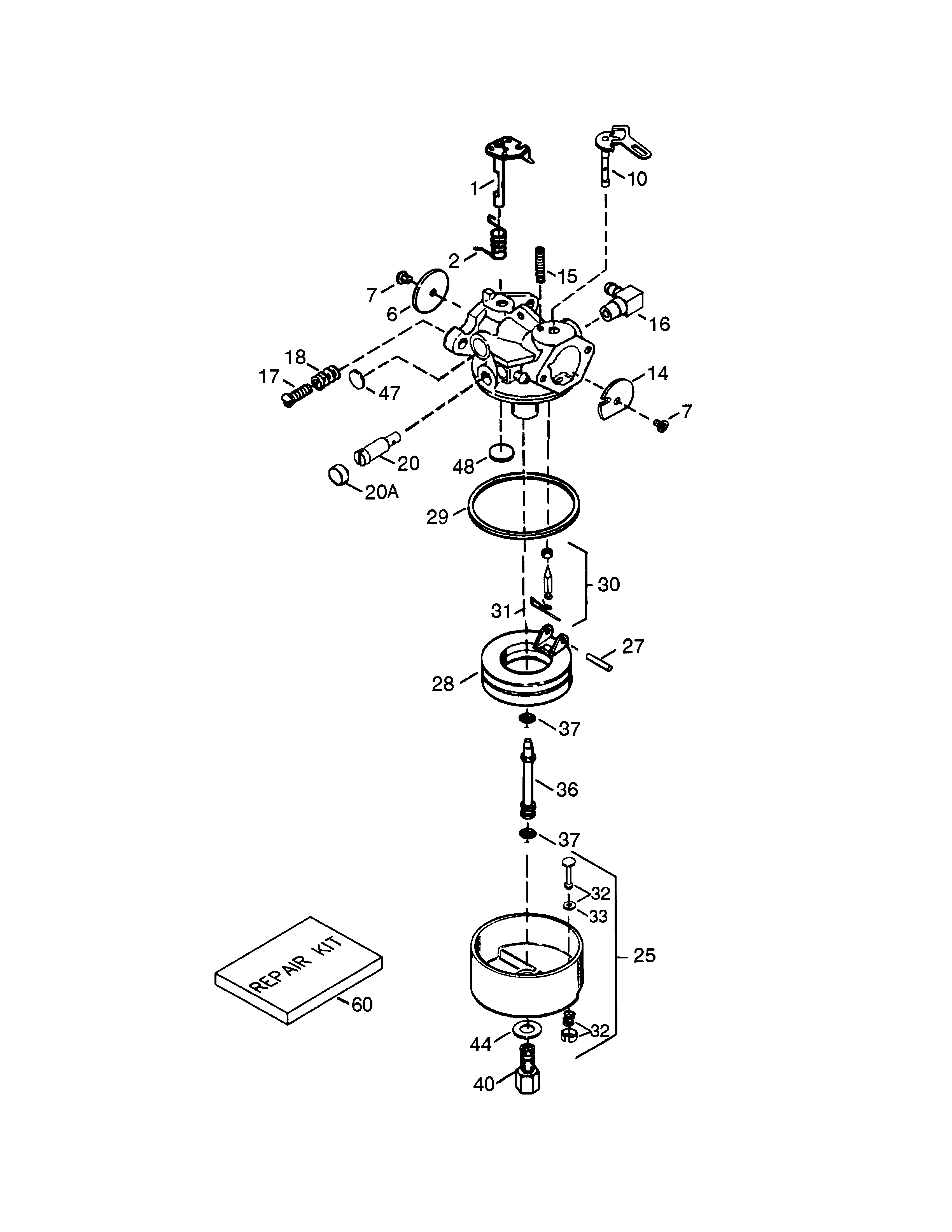 Craftsman 143025501 carburetor diagram