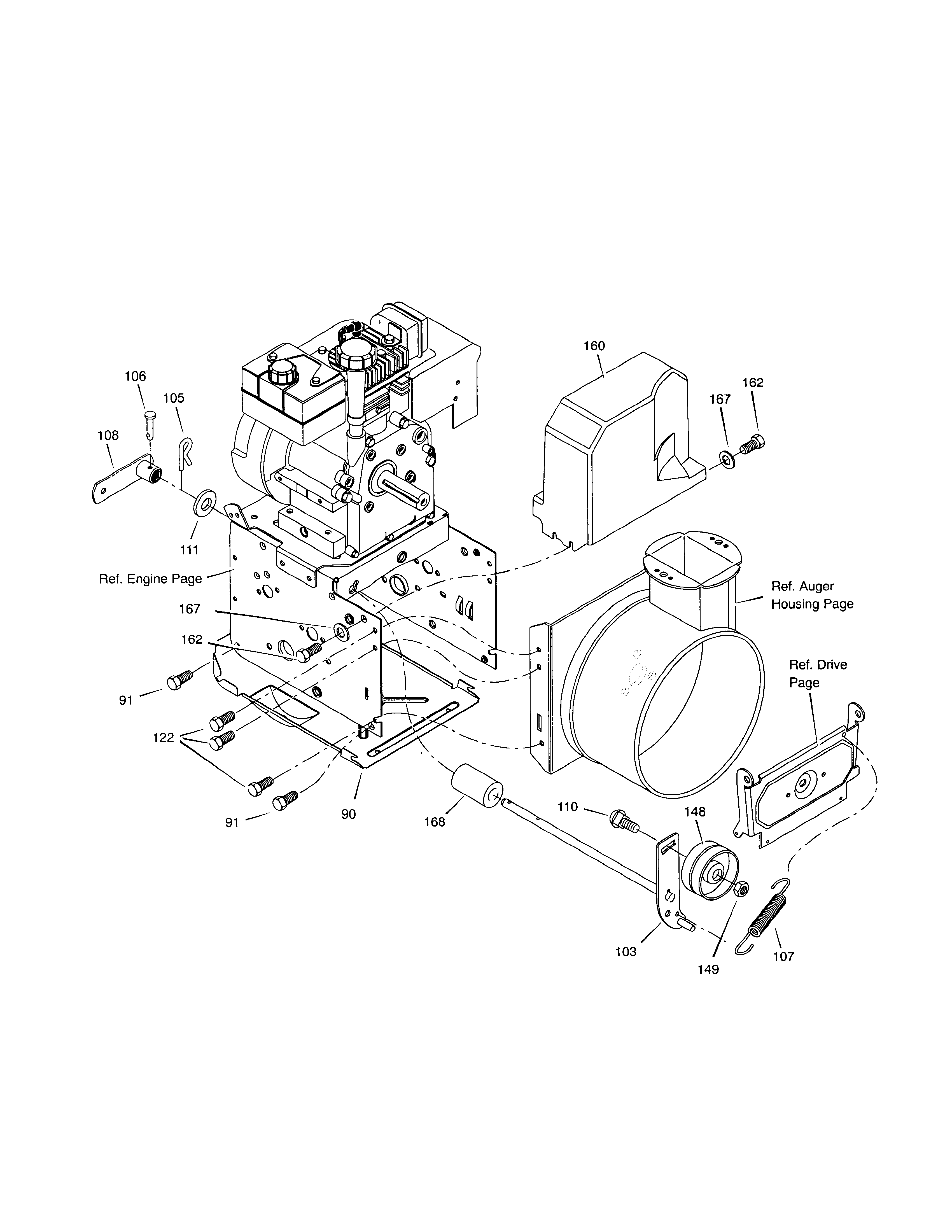 Murray 629108X61D frame diagram