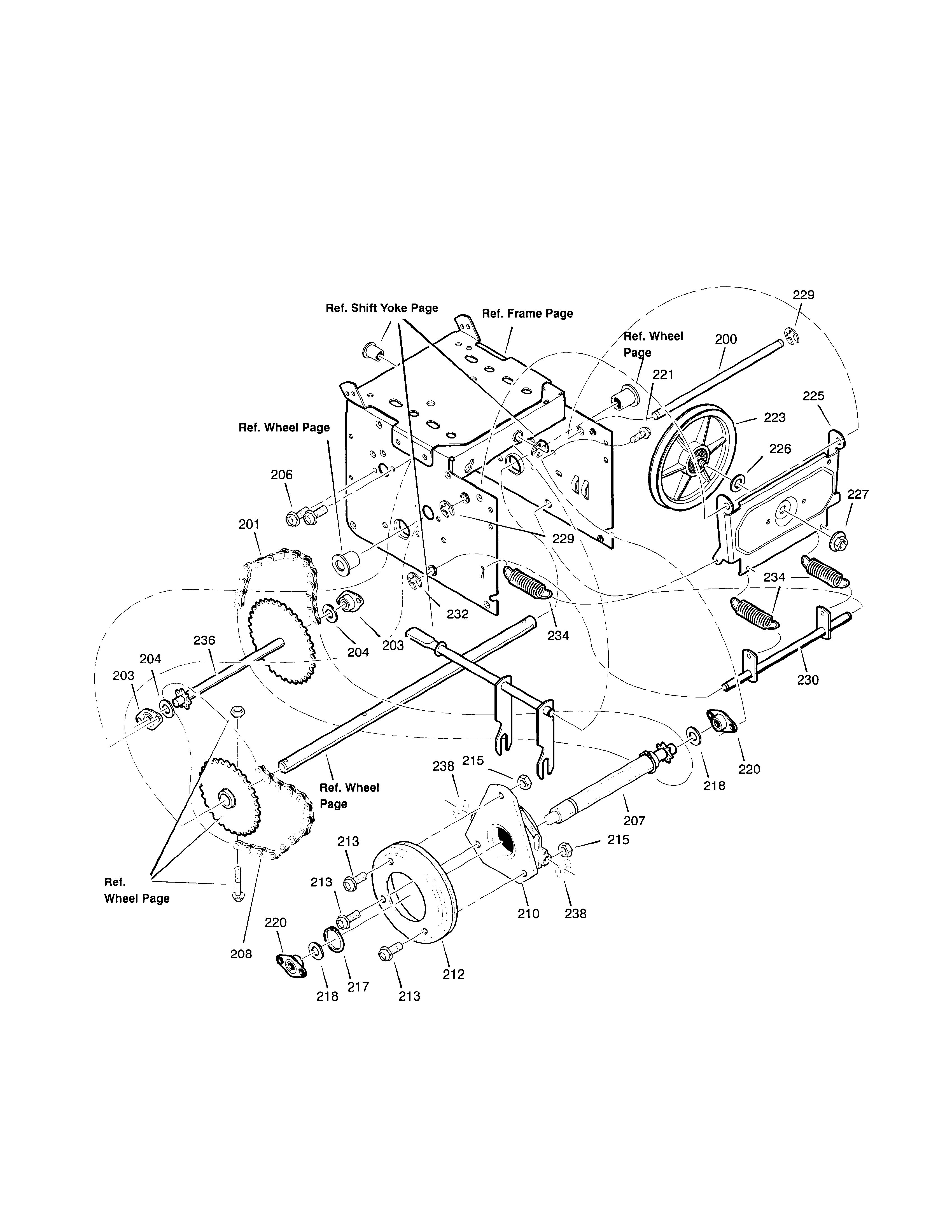 Murray 629108X61D drive diagram