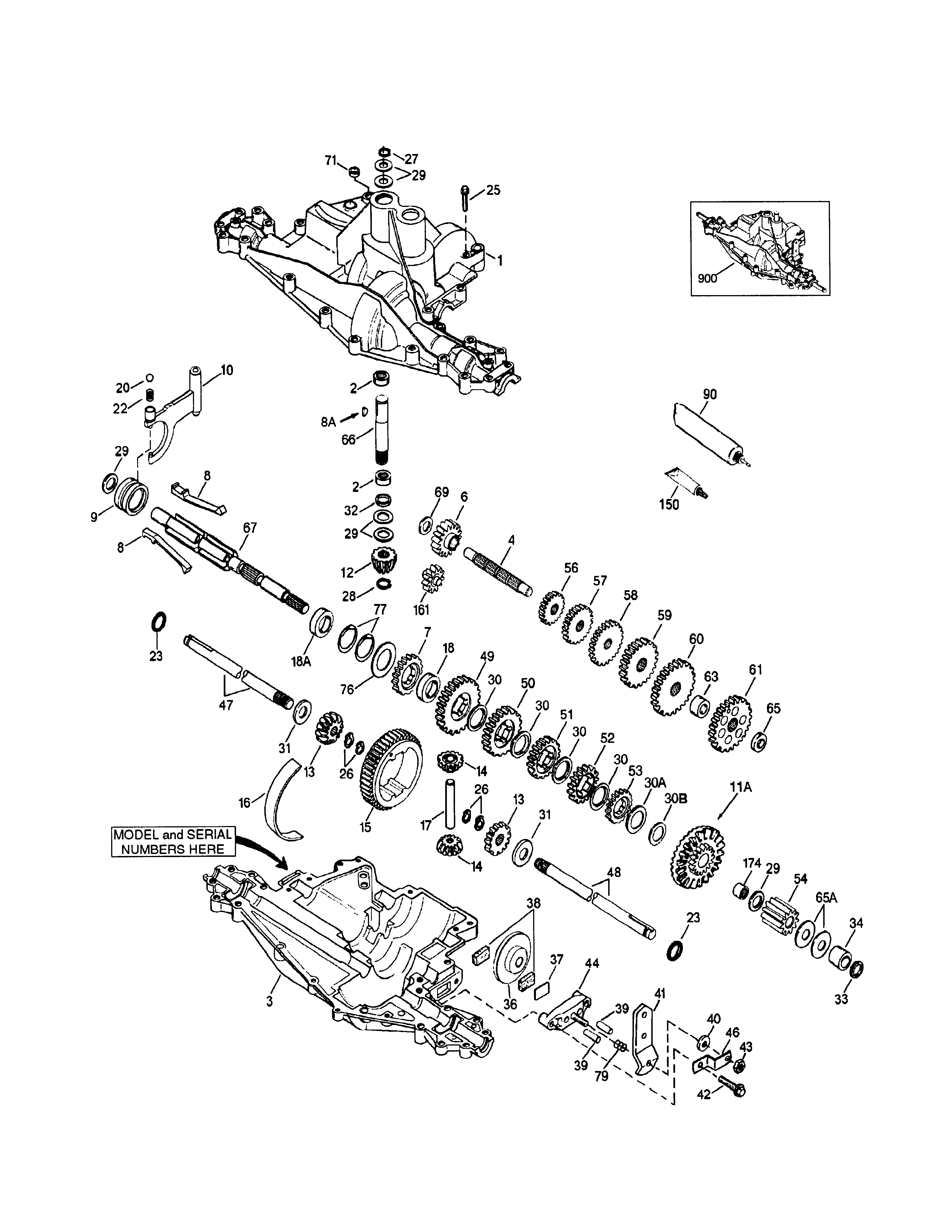 Briggs & Stratton 915-032A transaxle diagram