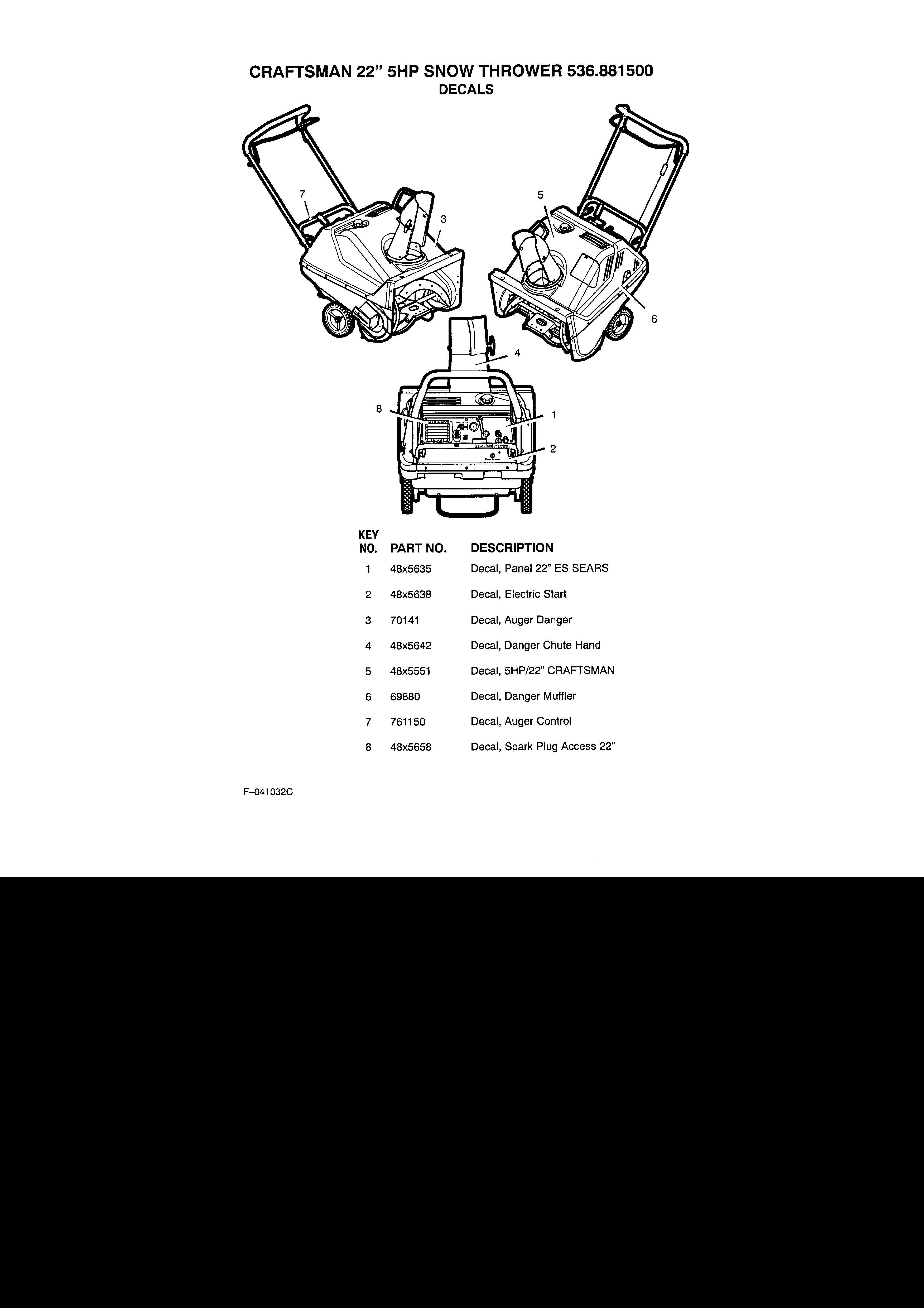 Craftsman 536881500 decals diagram
