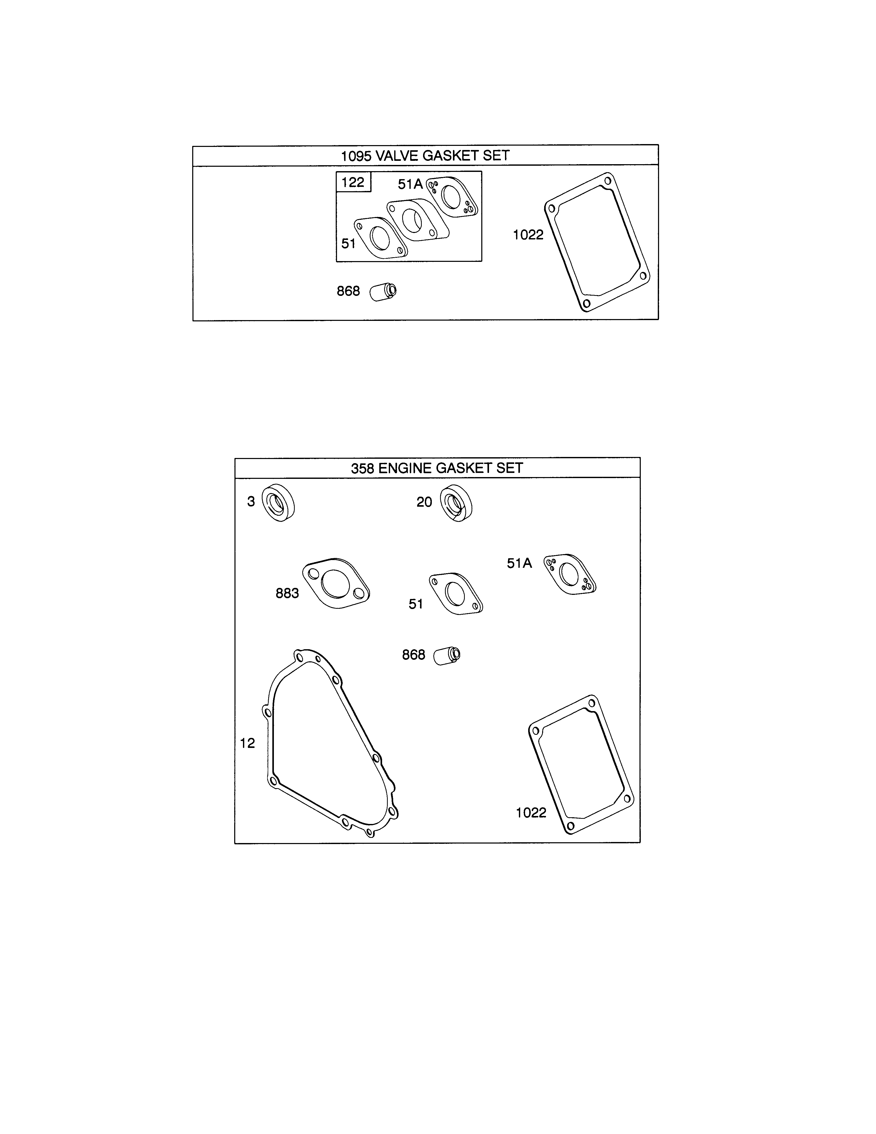 Craftsman 536889250 gasket sets diagram