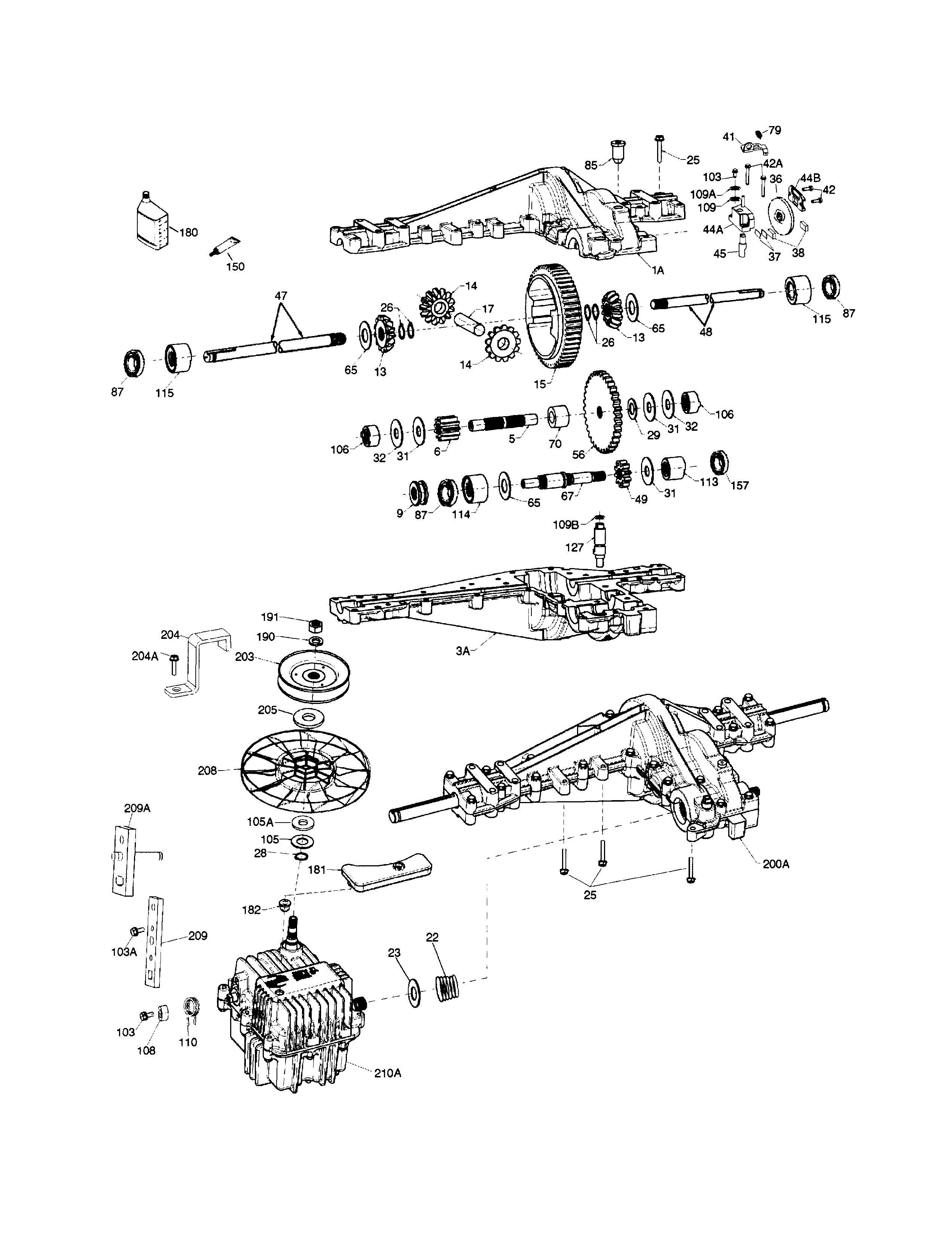 Peerless 2000-2000-022 peerless hydro transaxle diagram