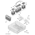 GE PDW8600J10CC lower rack assembly diagram