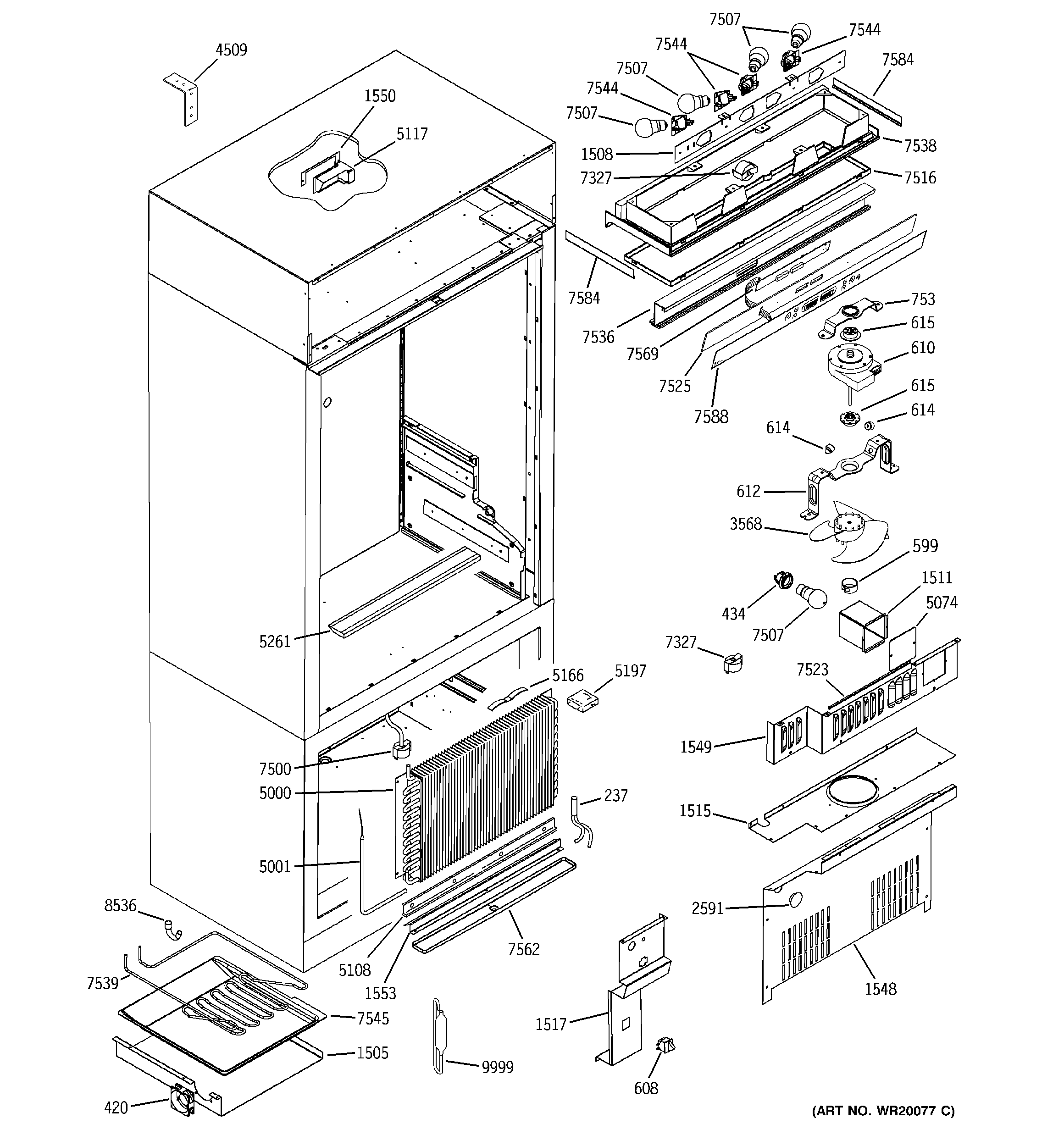 GE ZICS360NRGRH controls & components diagram