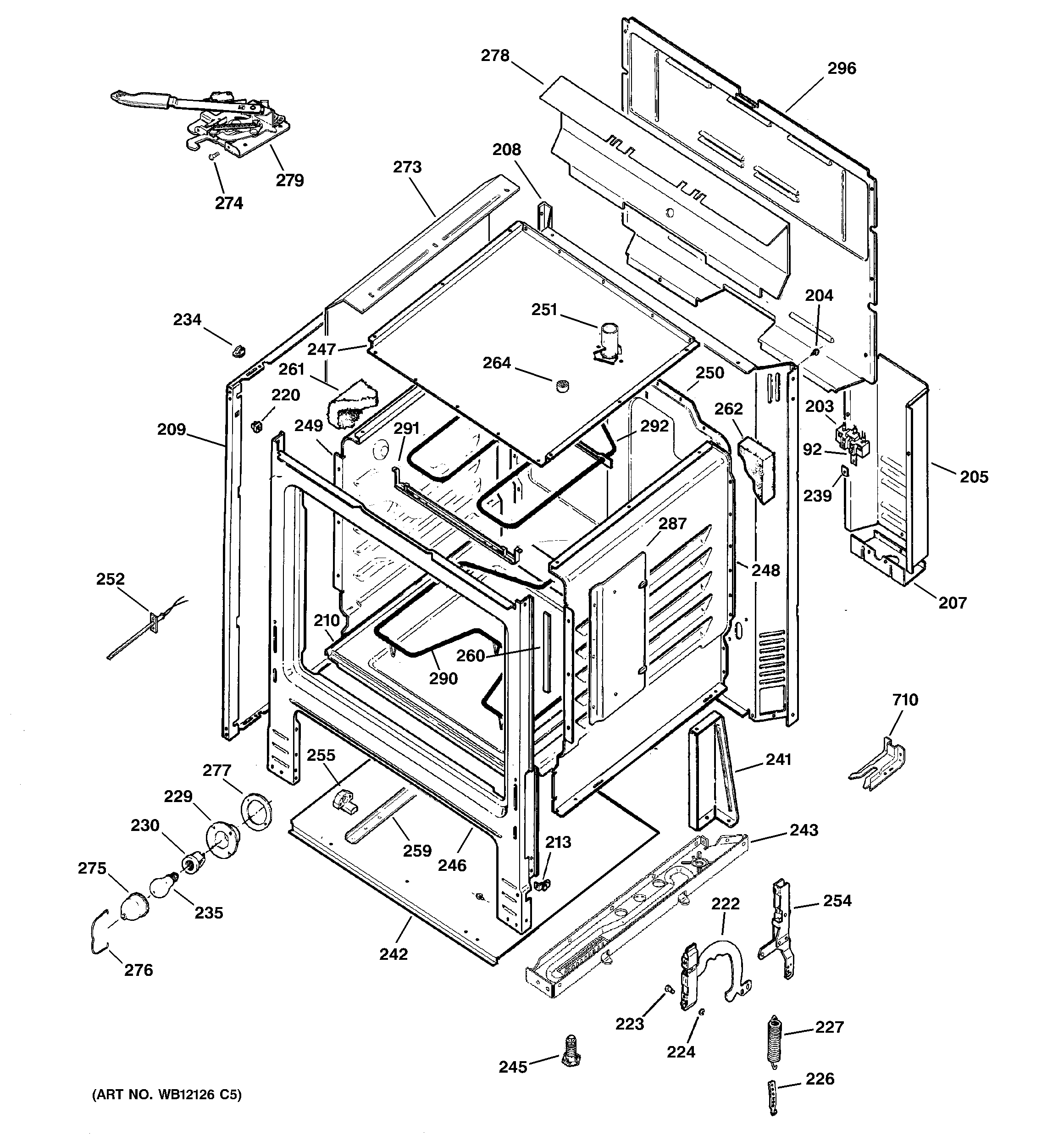 GE JBP27WL1WW body parts diagram