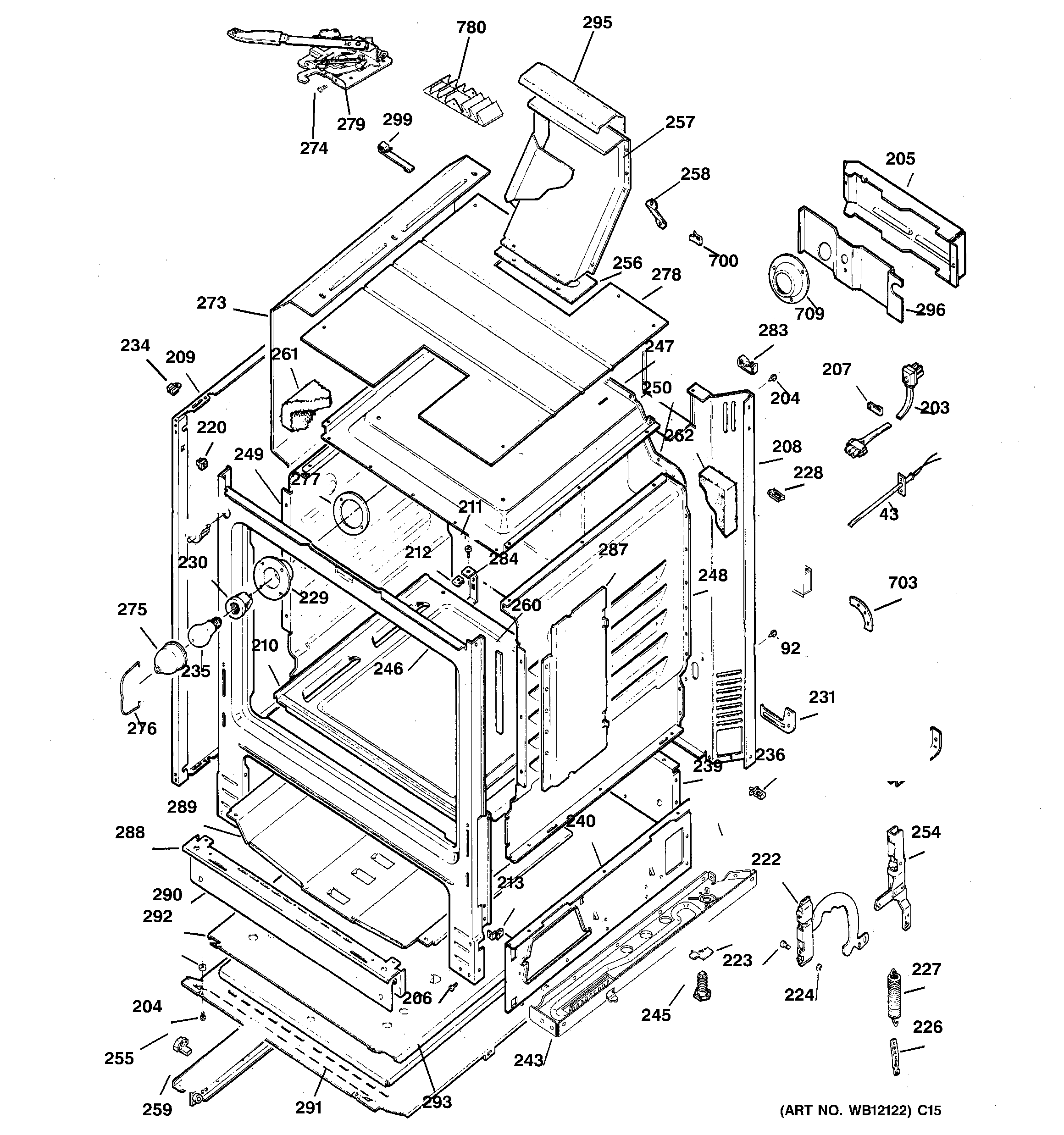 GE JGBP87BEL1BB body parts diagram
