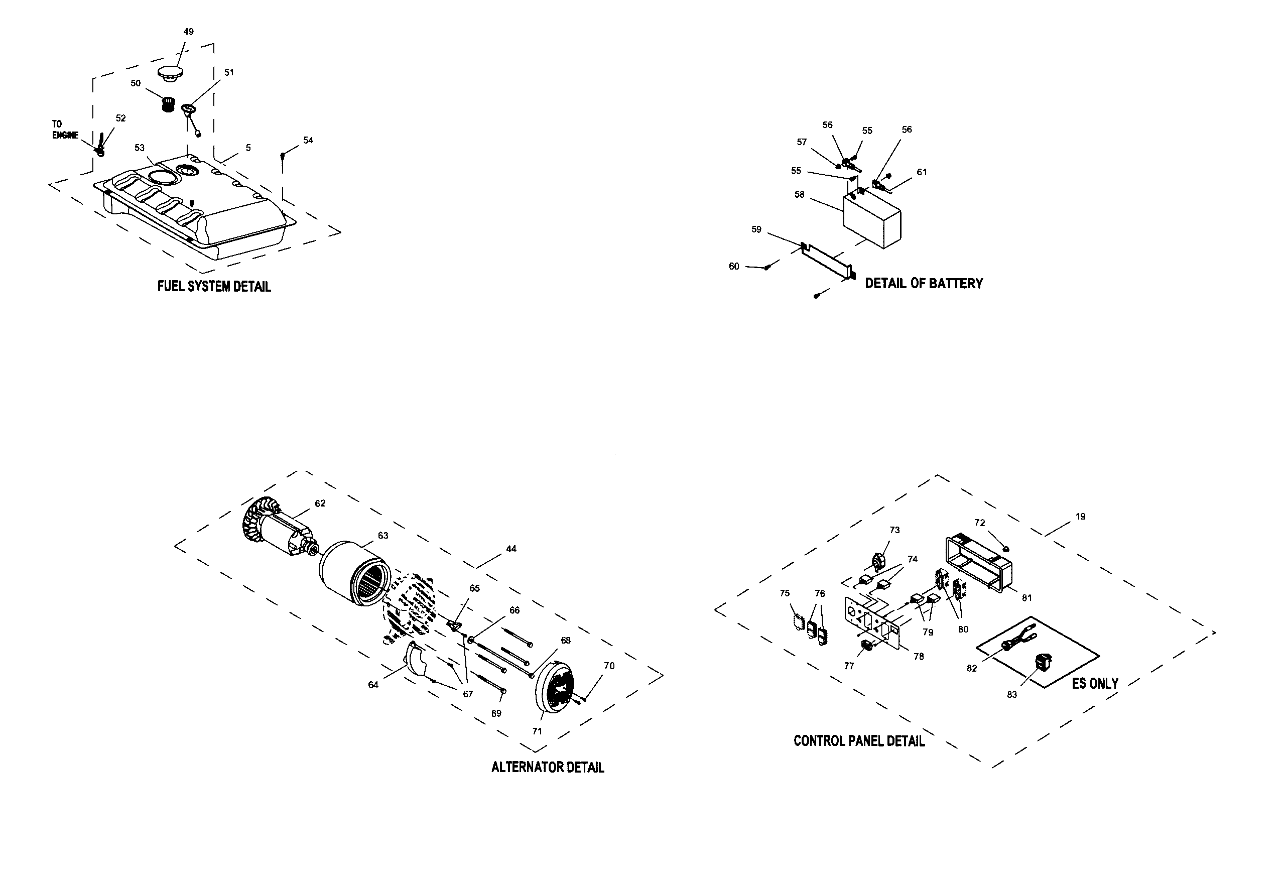 Generac 005940-0 sub assy diagram