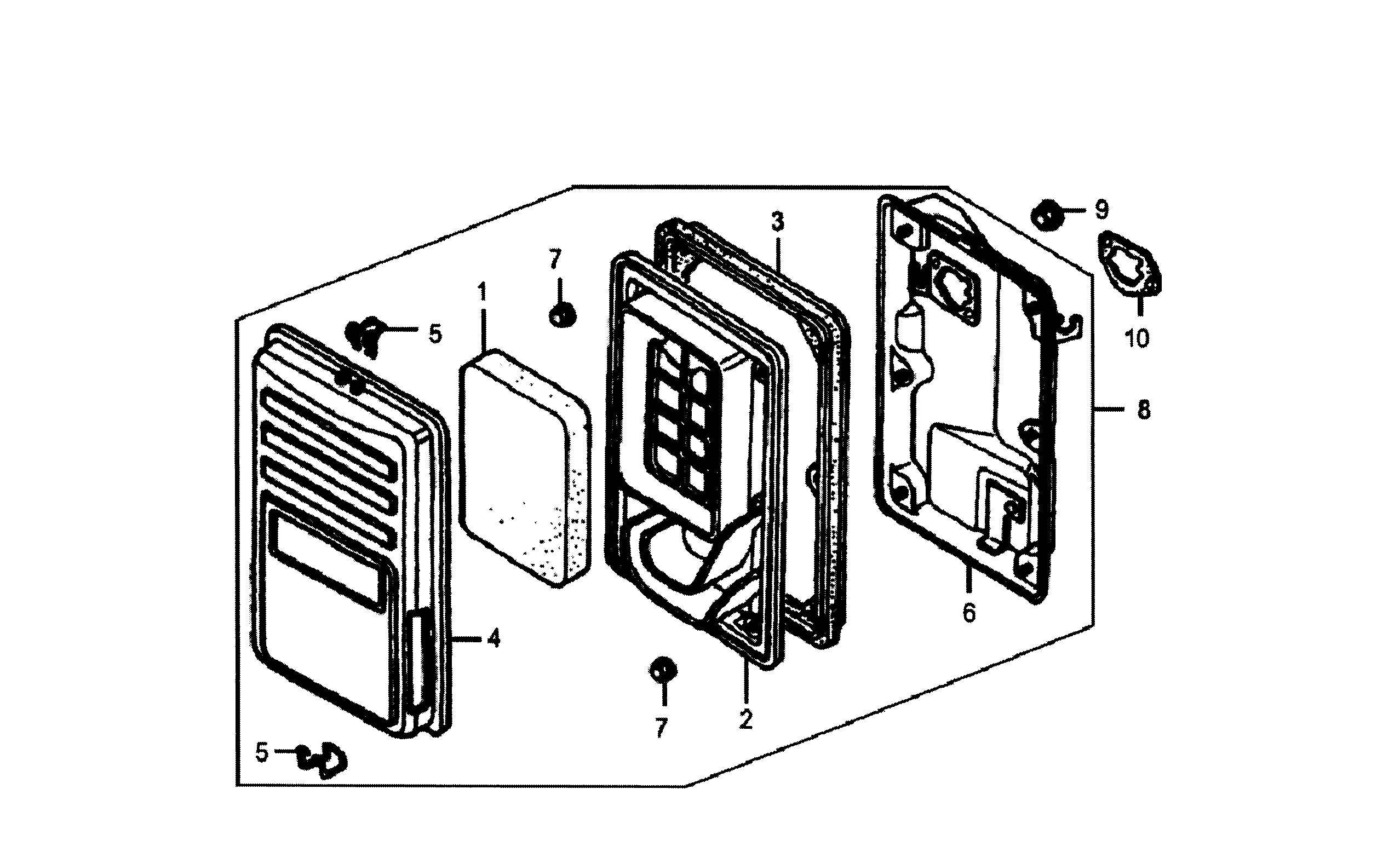 Generac 005940-0 air cleaner diagram