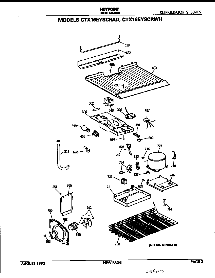 Hotpoint CTX16EYSCRWH unit parts diagram