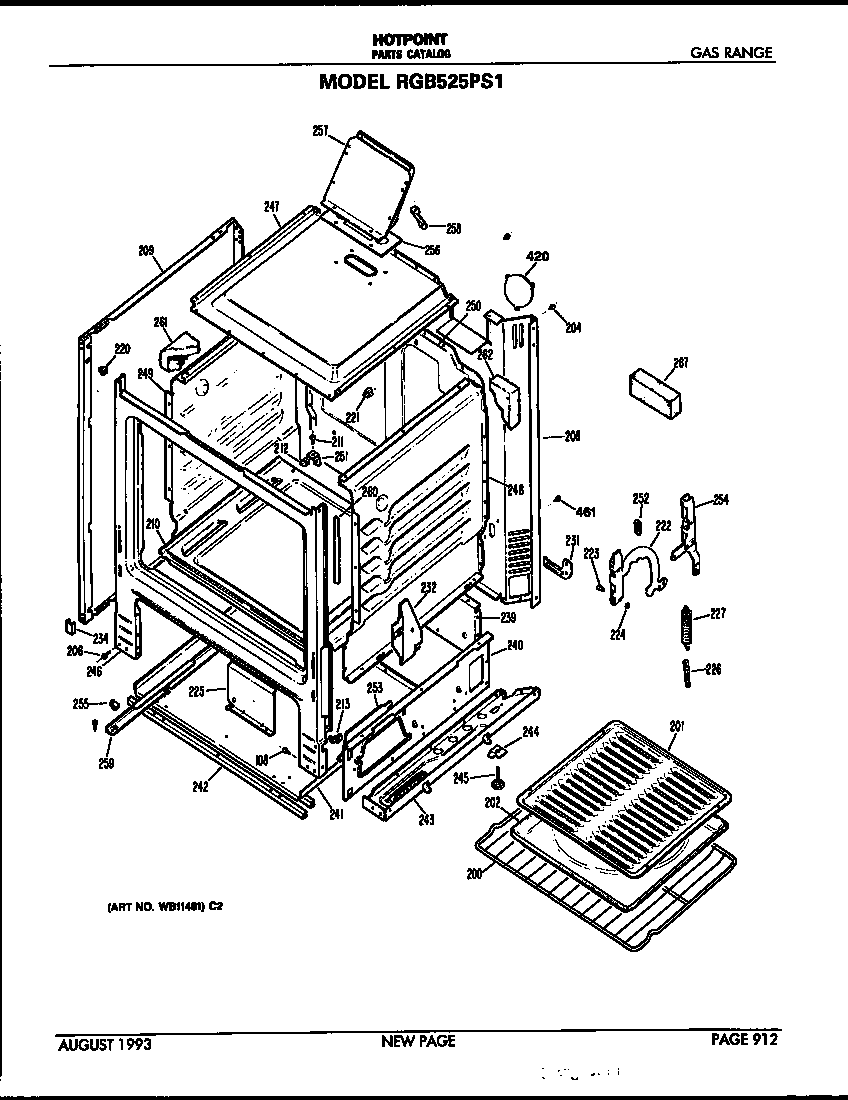 Hotpoint RGB525PS1 oven diagram