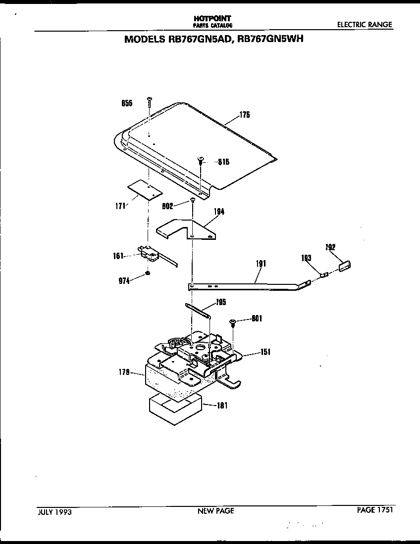 Hotpoint RB767GN5AD lock diagram