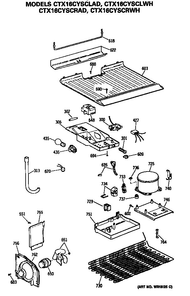Hotpoint CTX16CYSCLWH unit parts diagram