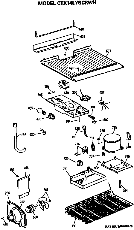 Hotpoint CTX14LYSCRWH unit parts diagram