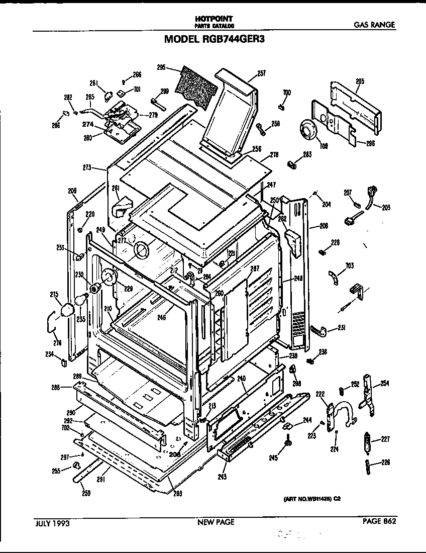 Hotpoint RGB744GER3 oven diagram