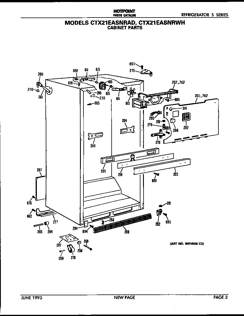 Hotpoint CTX21EASNRWH cabinet diagram