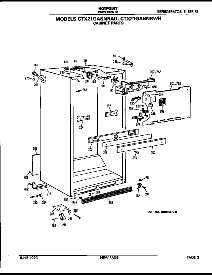 Hotpoint CTX21GASNRAD cabinet diagram