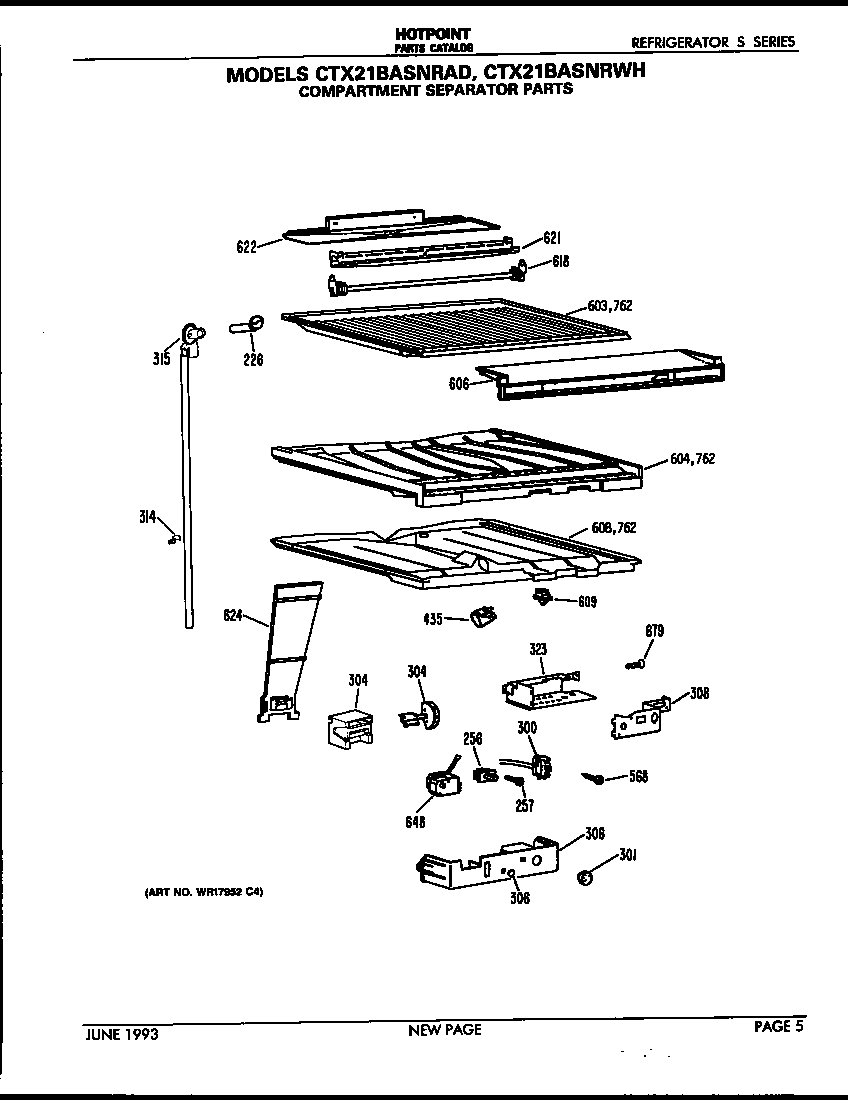 Hotpoint CTX21BASNRAD comparment separator/divider block diagram