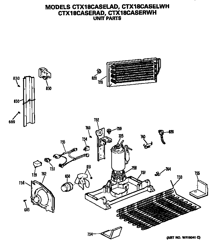 Hotpoint CTX18CASERAD unit parts diagram