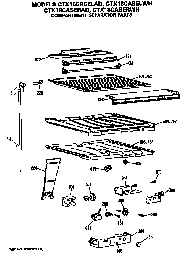 Hotpoint CTX18CASERAD comparment separator/divider block diagram