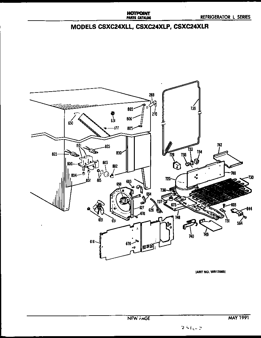 Hotpoint CSXC24XLL unit parts diagram