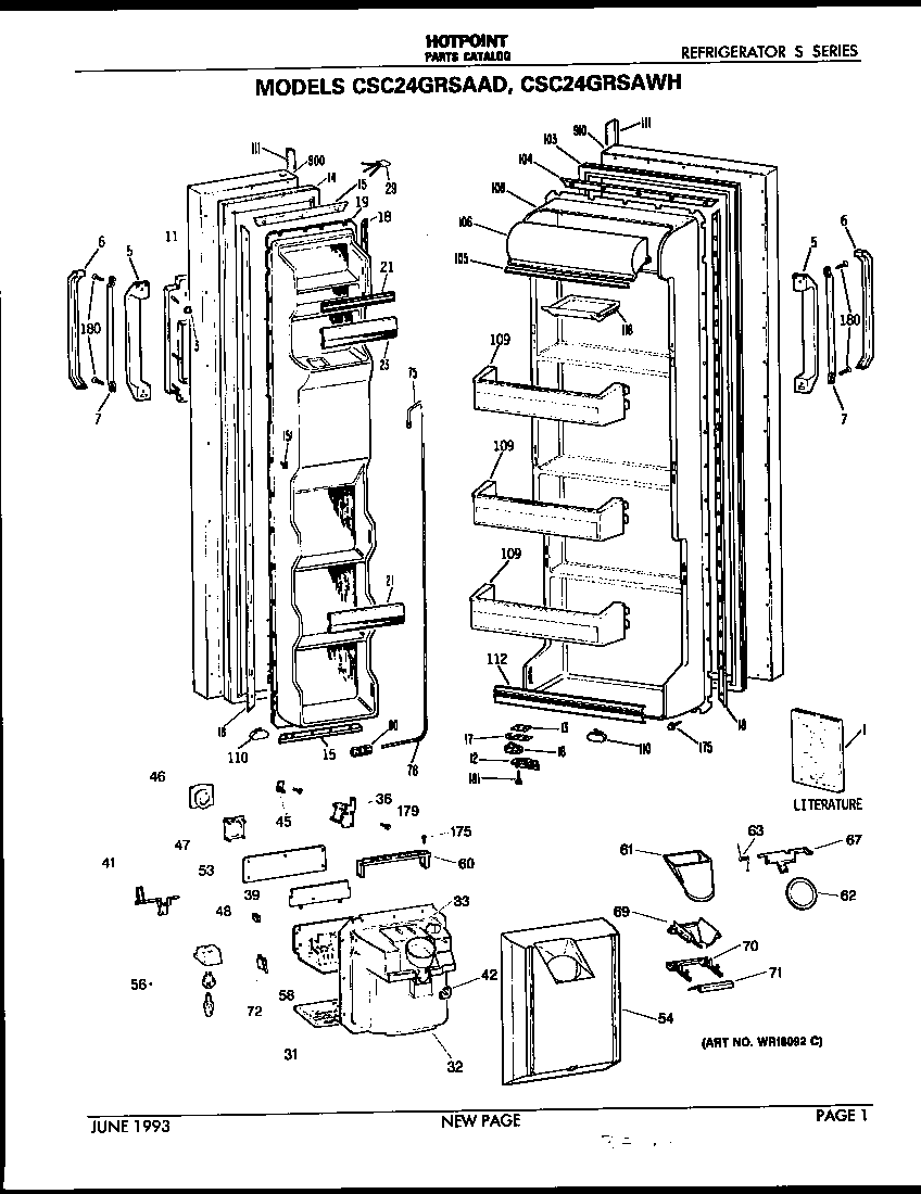 Hotpoint CSC24GRSAAD doors diagram