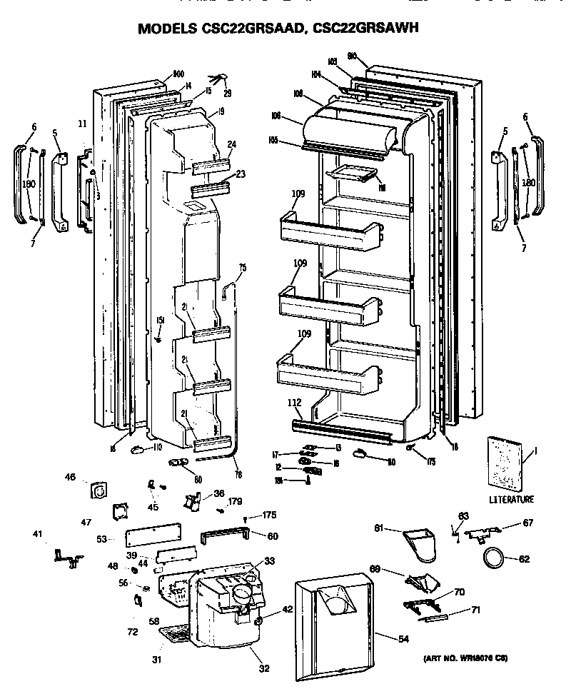 Hotpoint CSC22GRSAAD doors diagram