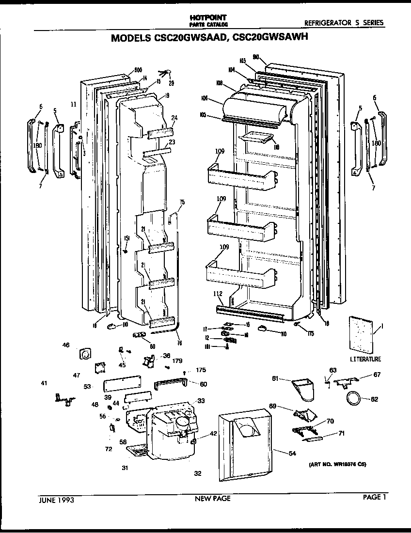 Hotpoint CSC20GWSAAD doors diagram