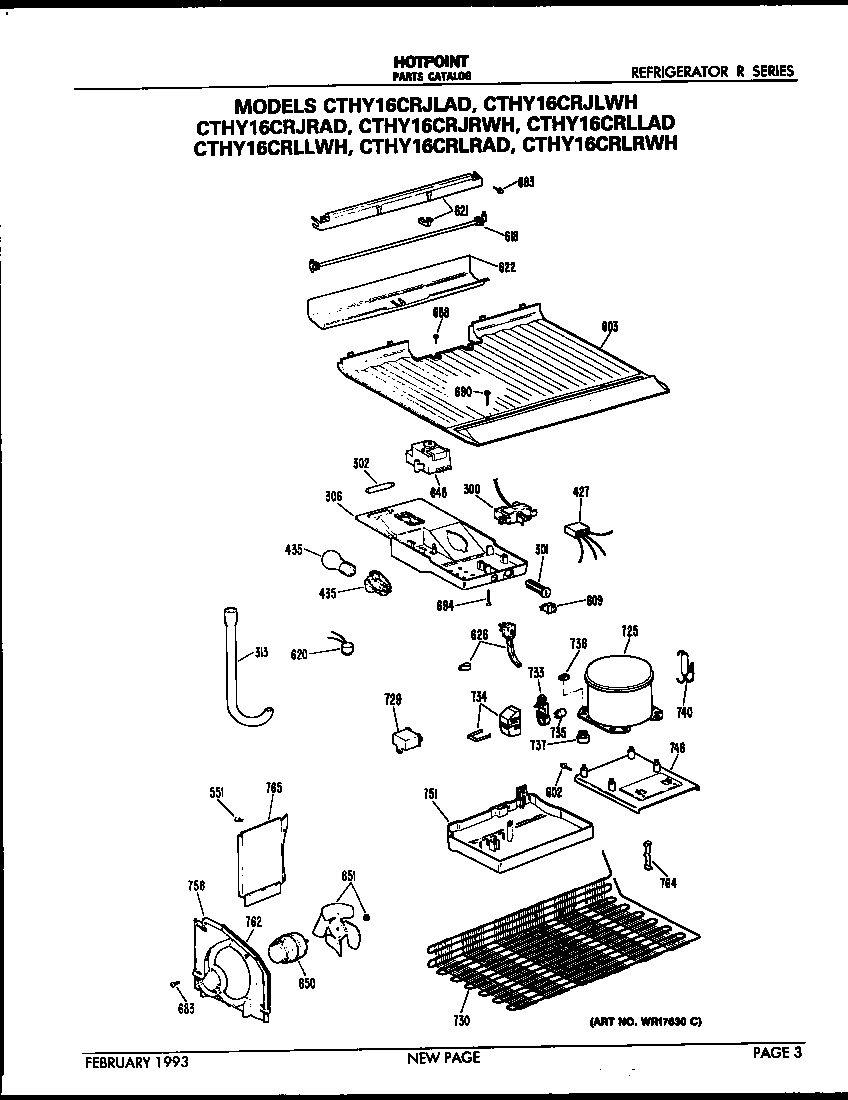 Hotpoint CTHY16CRJLAD unit parts diagram