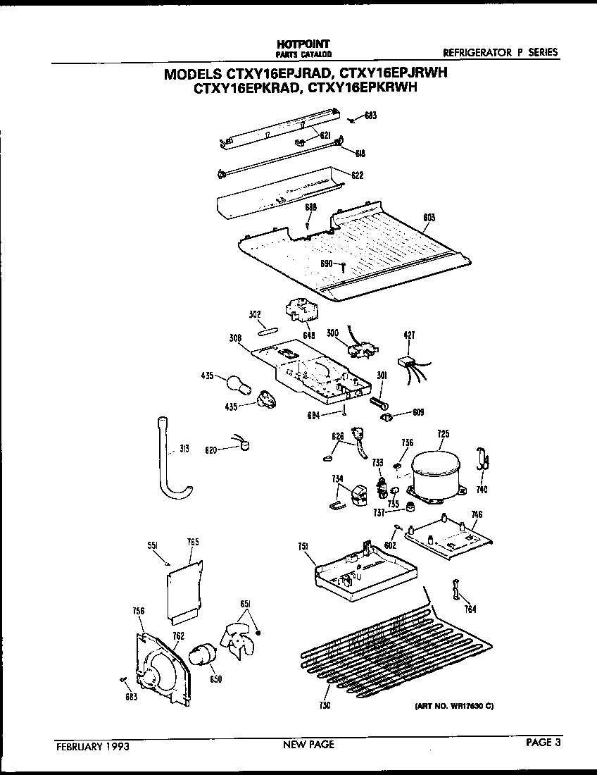 Hotpoint CTXY16EPJRWH unit parts diagram