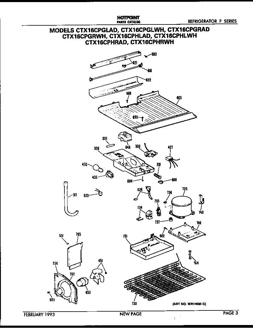 Hotpoint CTX16CPHRWH unit parts diagram