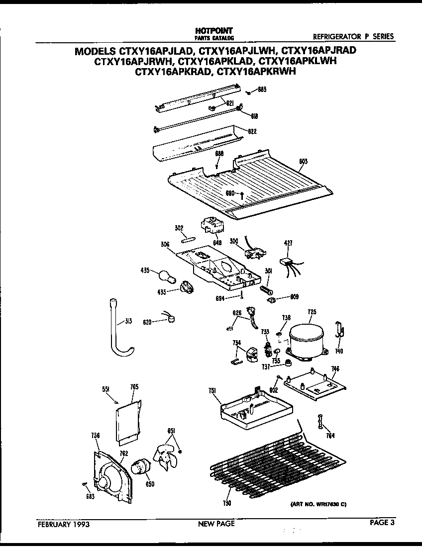 Hotpoint CTXY16APJLWH unit parts diagram
